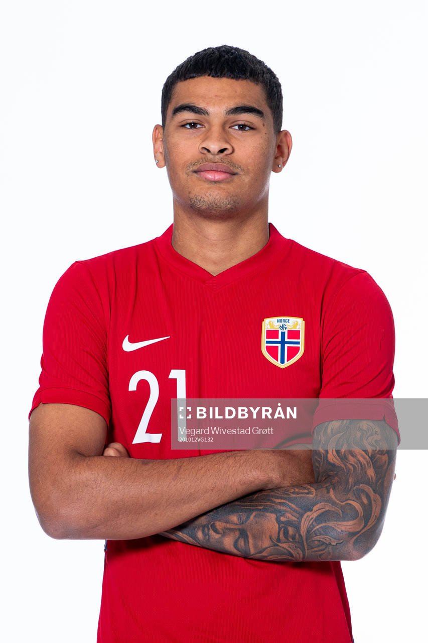 Noah Jean Holm of the Norwegian national under-21 football