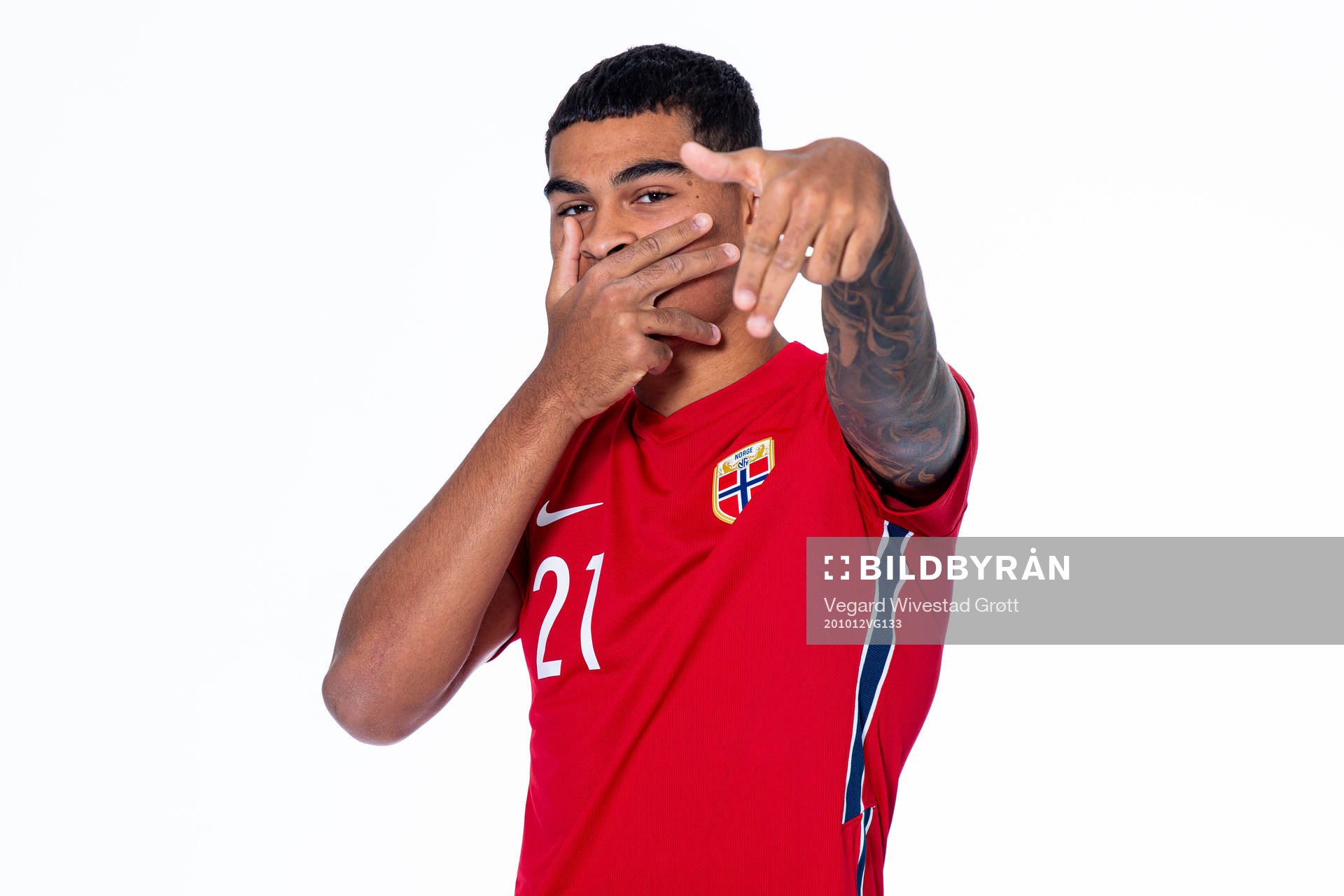 Noah Jean Holm of the Norwegian national under-21 football