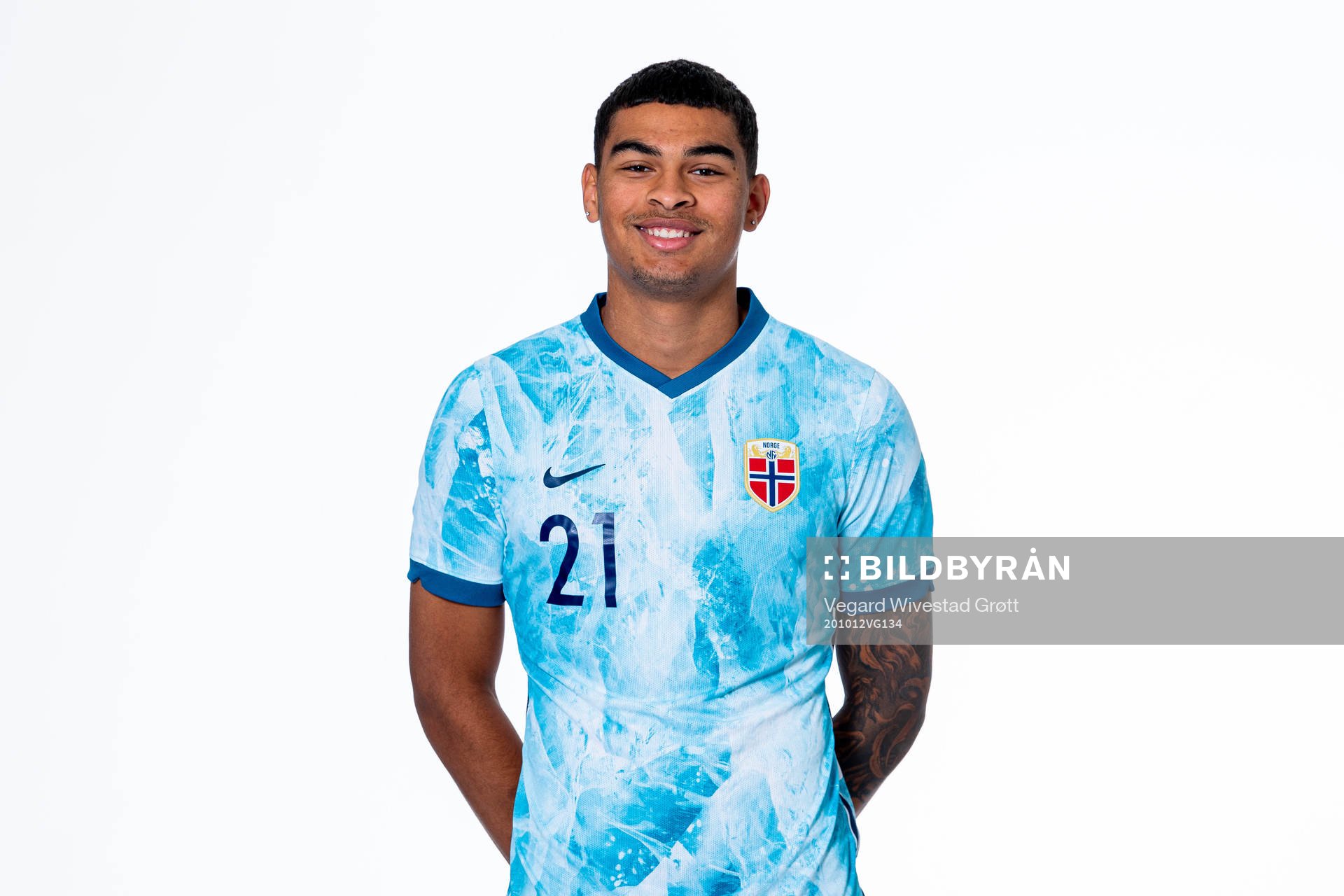 Noah Jean Holm of the Norwegian national under-21 football