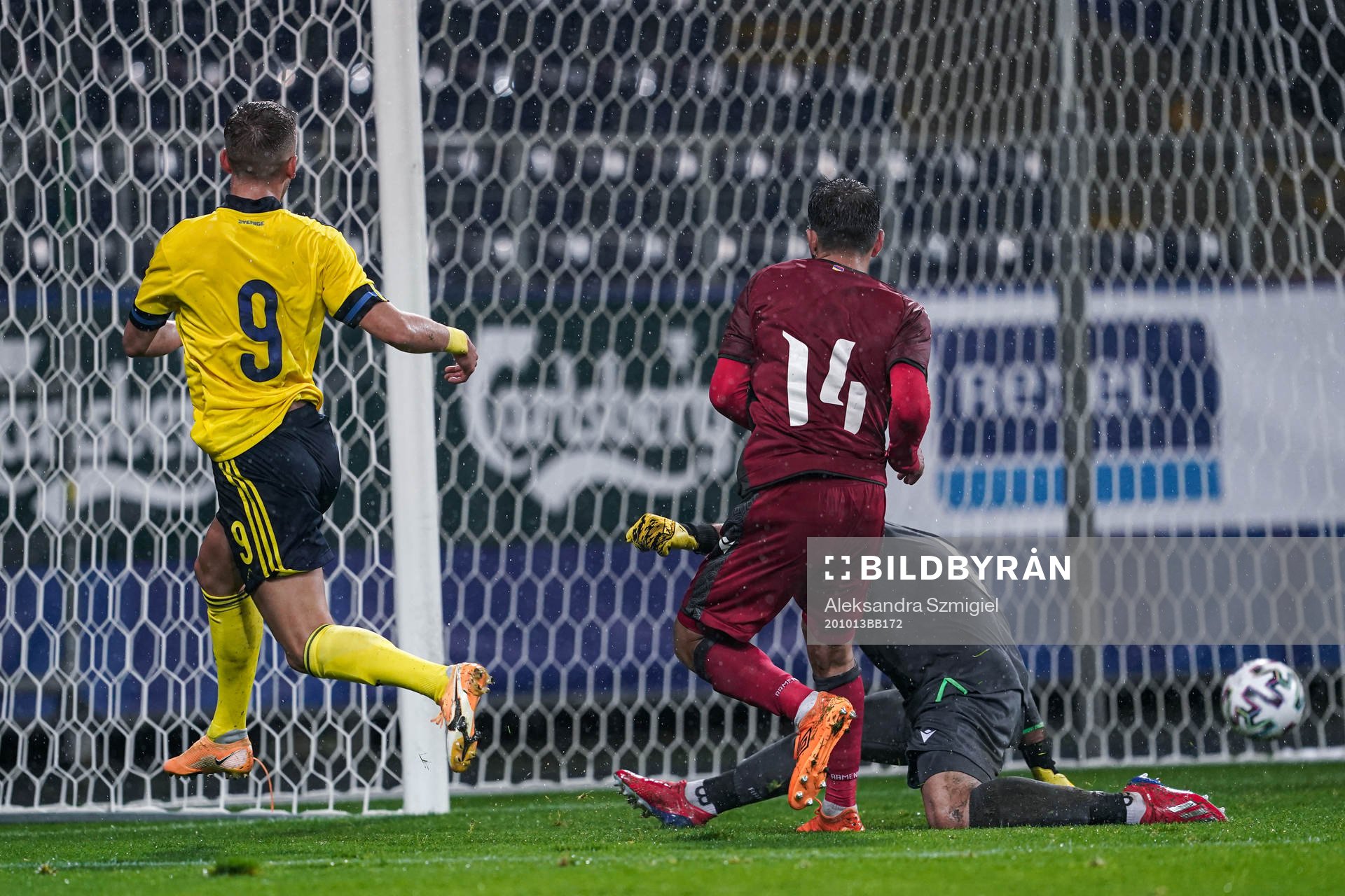 Jesper Karlsson of Sweden 3-0 goal