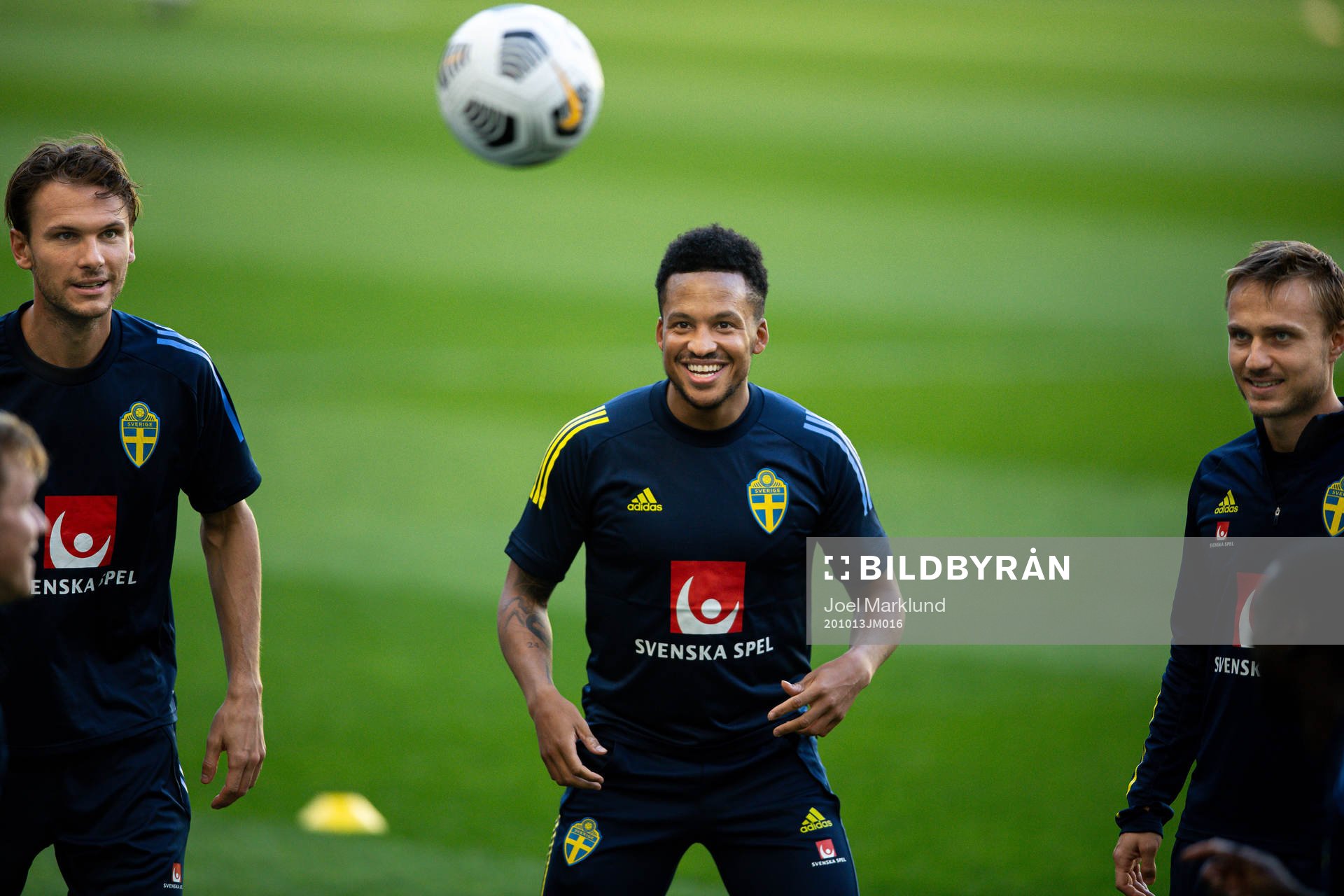 Albin Ekdal, Martin Olsson and Pierre Bengtsson of the