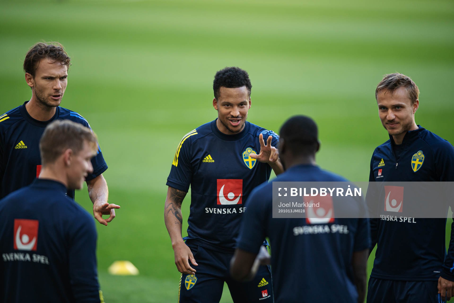 Albin Ekdal, Martin Olsson and Pierre Bengtsson of the