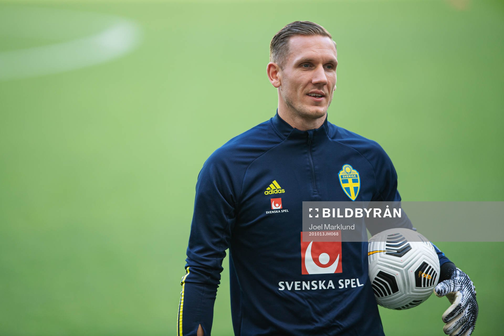 Goalkeeper Robin Olsen of the Swedish national football team