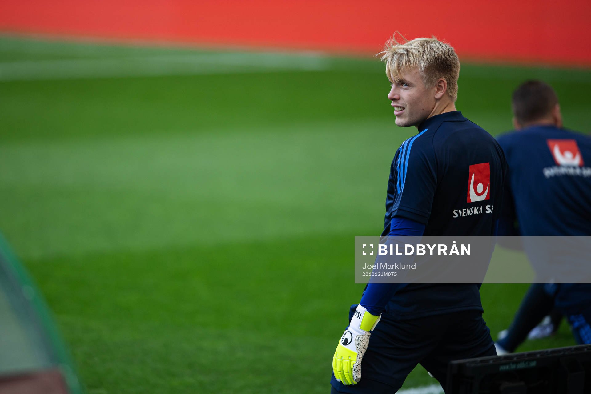 Goalkeeper Isak Pettersson of the Swedish national football