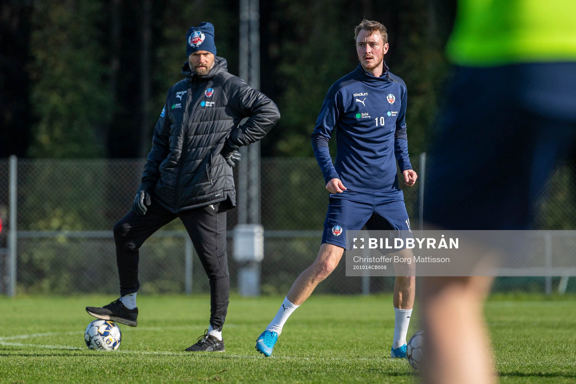 Tränare Olof Mellberg och Rasmus Jönsson