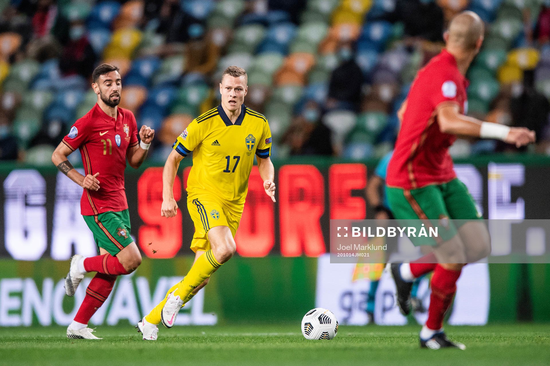 Viktor Claesson of Sweden and Bruno Fernandes of Portugal