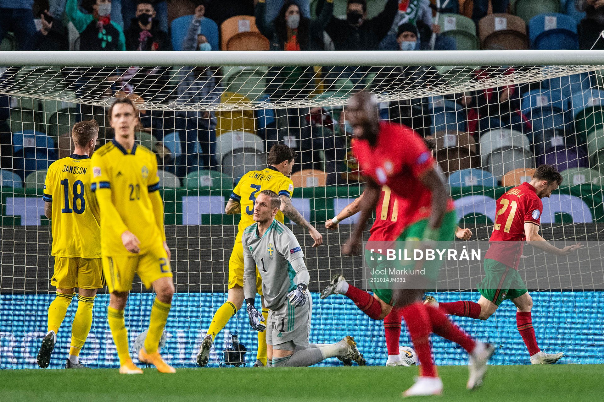 goalkeeper Robin Olsen of Sweden looks dejected