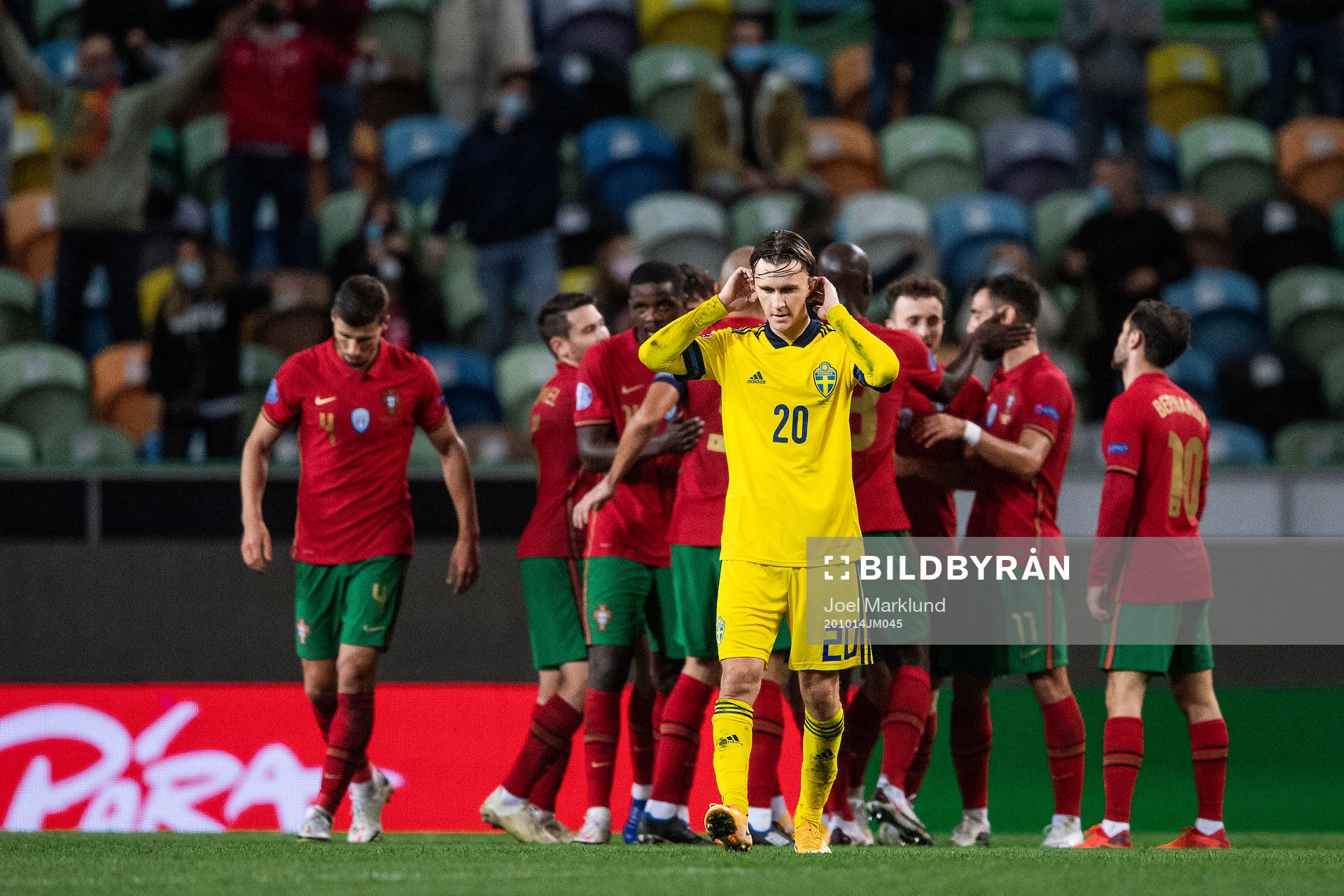 Kristoffer Olsson of Sweden looks dejected