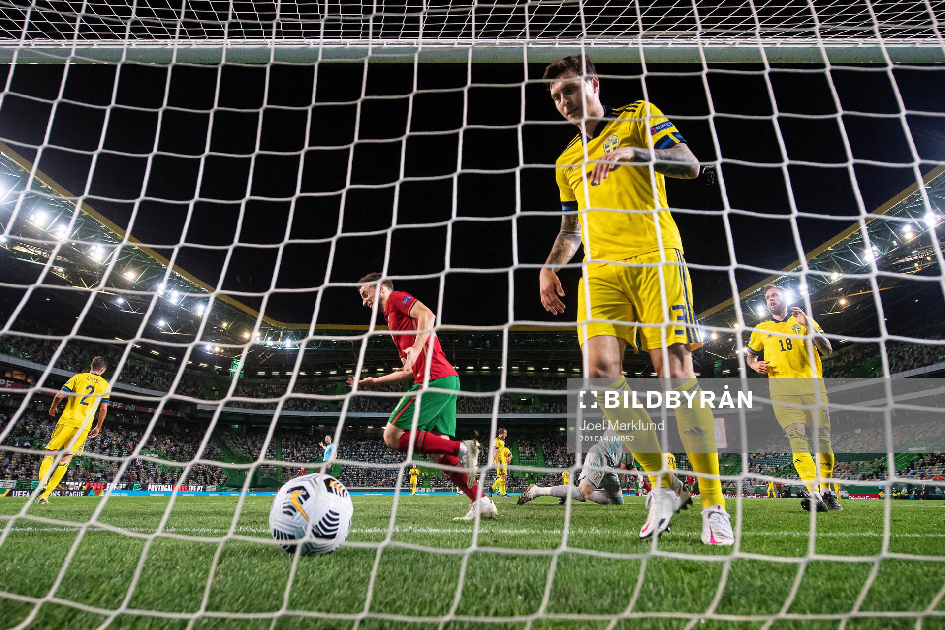 Diogo Jota of Portugal celebrates the 1-0 goal from