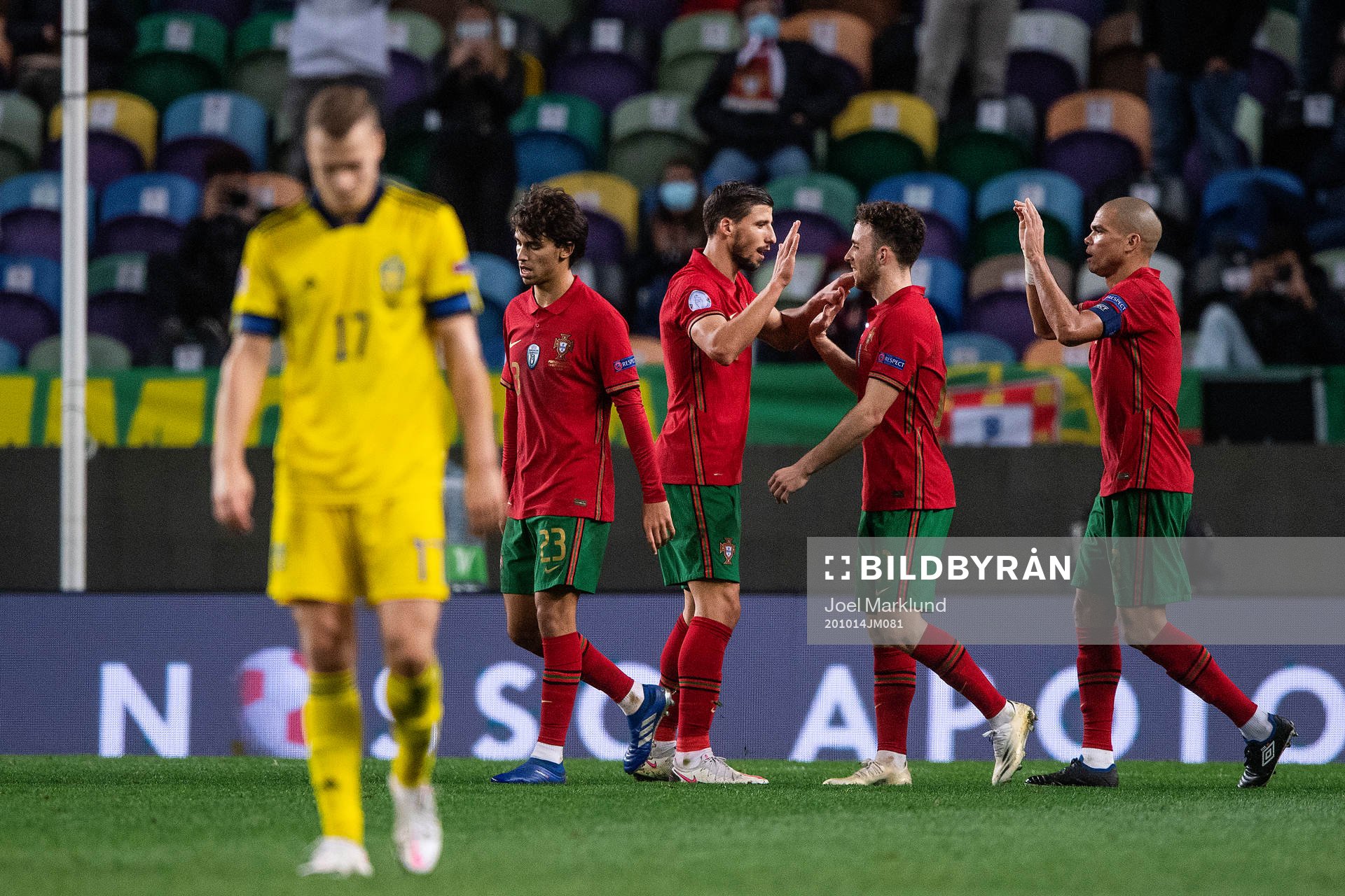 Diogo Jota and Ruben Dias of Portugal celebrate