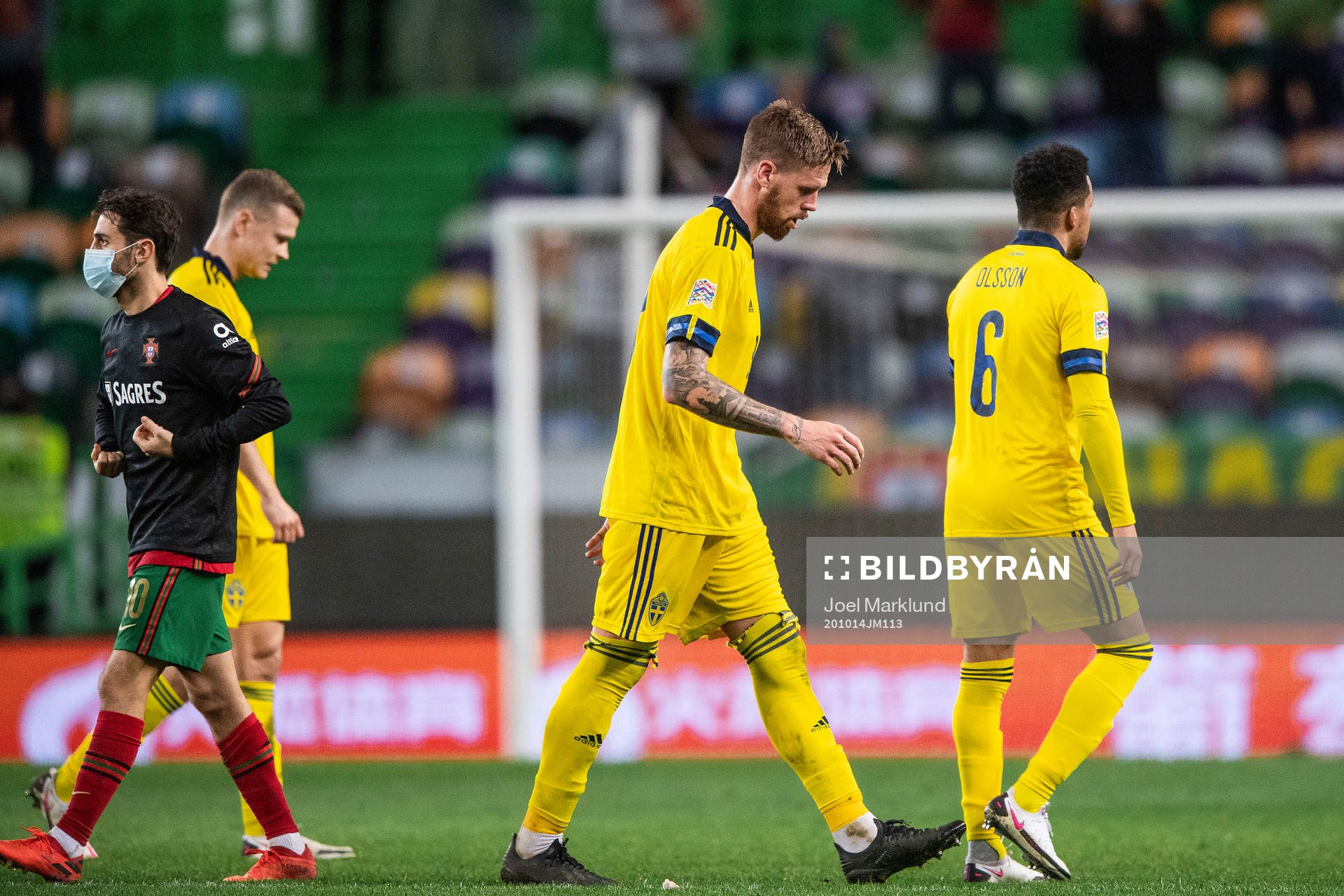 Viktor Claesson, Pontus Jansson and Martin Olsson  looks