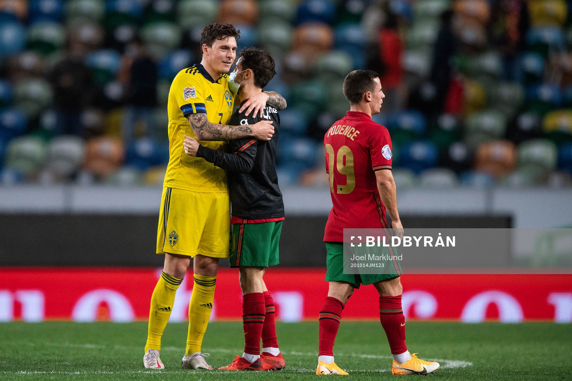 Victor Nilsson Lindelöf of Sweden and Bernardo Silva of