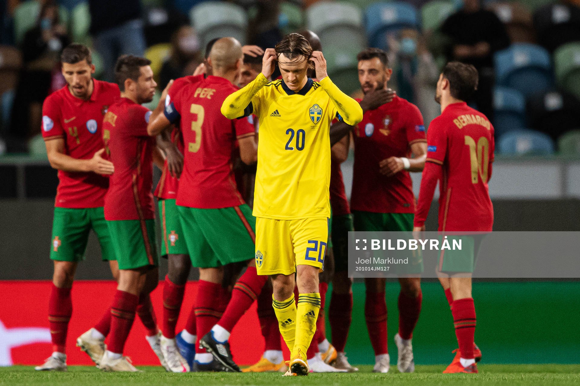 Kristoffer Olsson of Sweden looks dejected when the