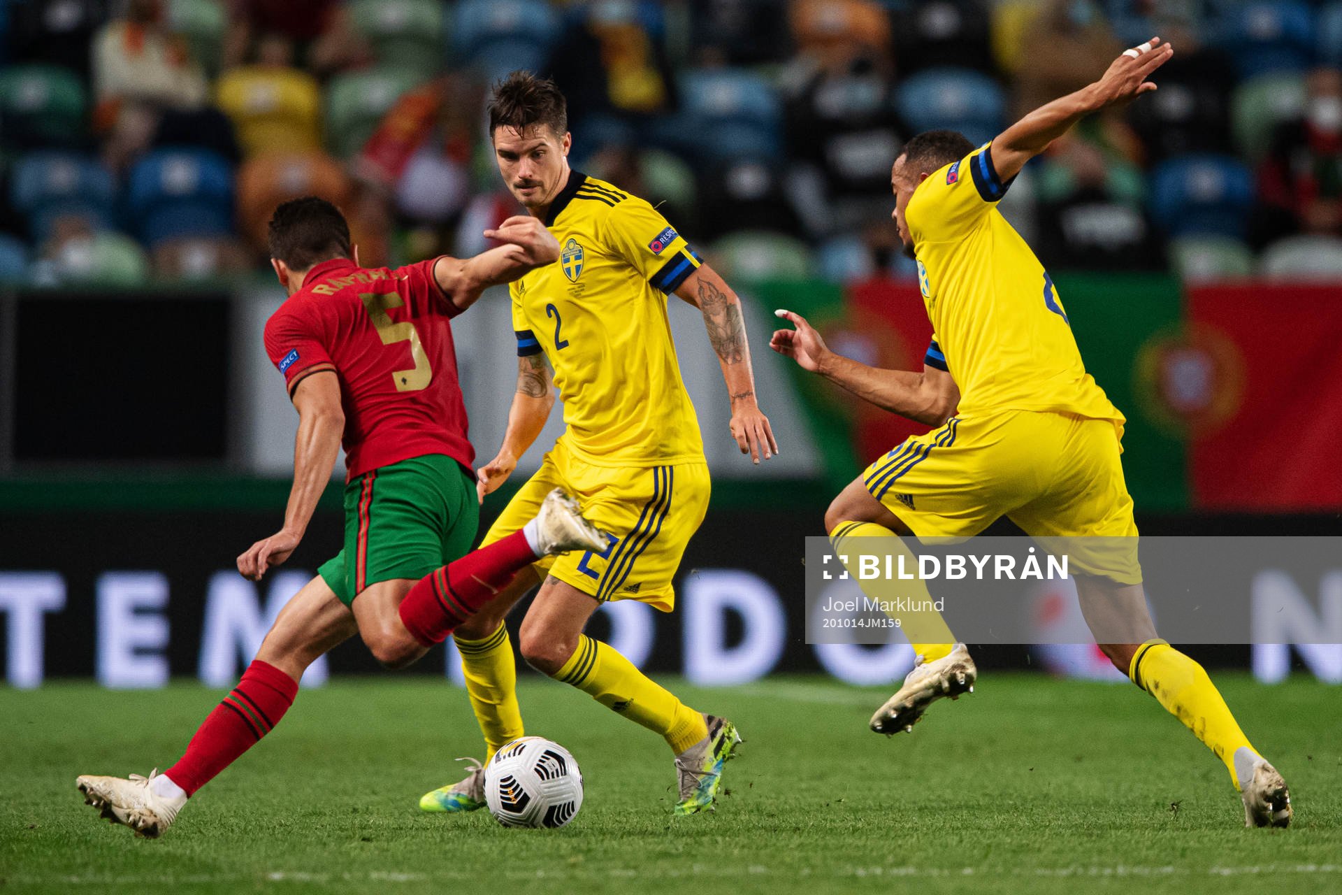 Raphael Guerreiro of Portugal in action against Mikael