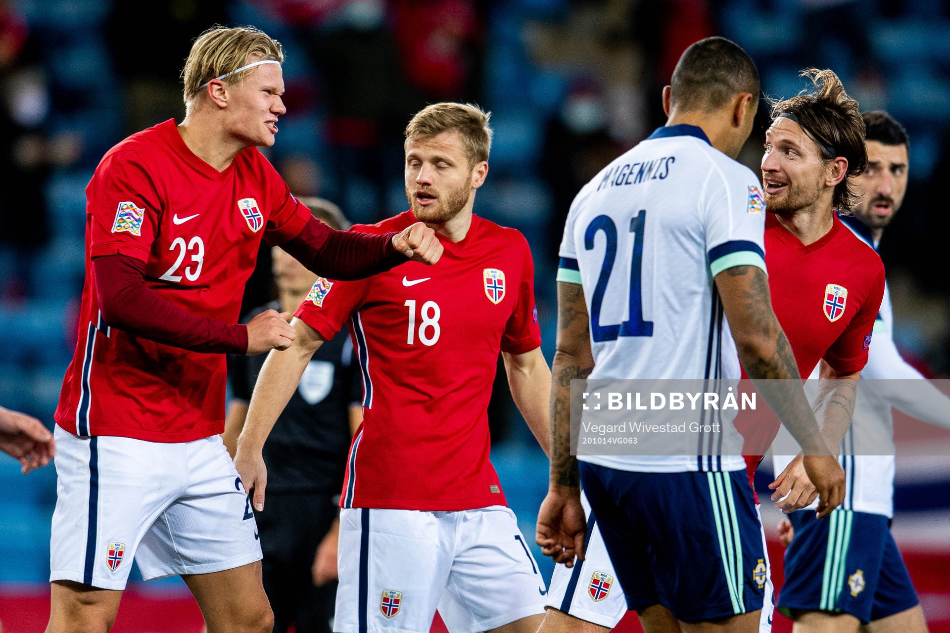 Erling Braut Haaland and Stefan Strandberg of Norway