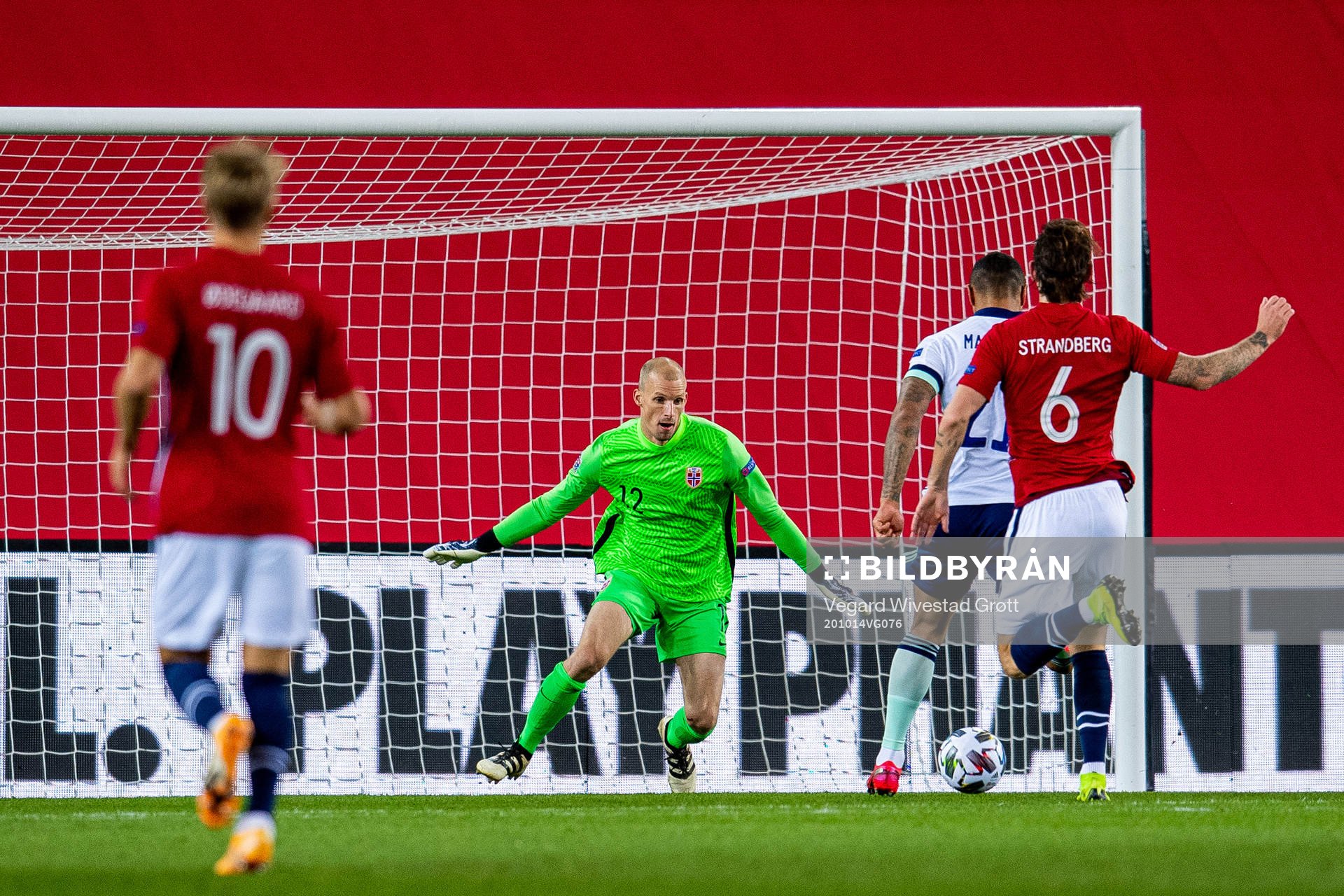 Goalkeeper André Hansen of Norway