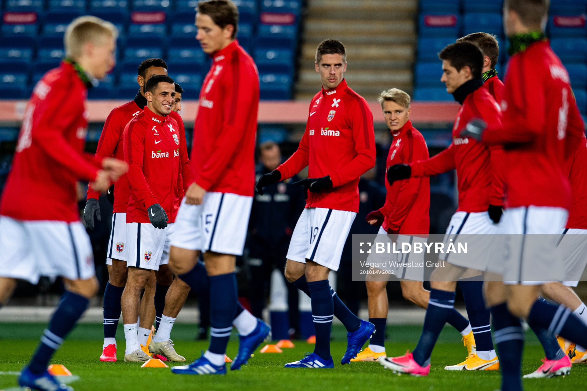 Omar Elabdellaoui of Norway warms up