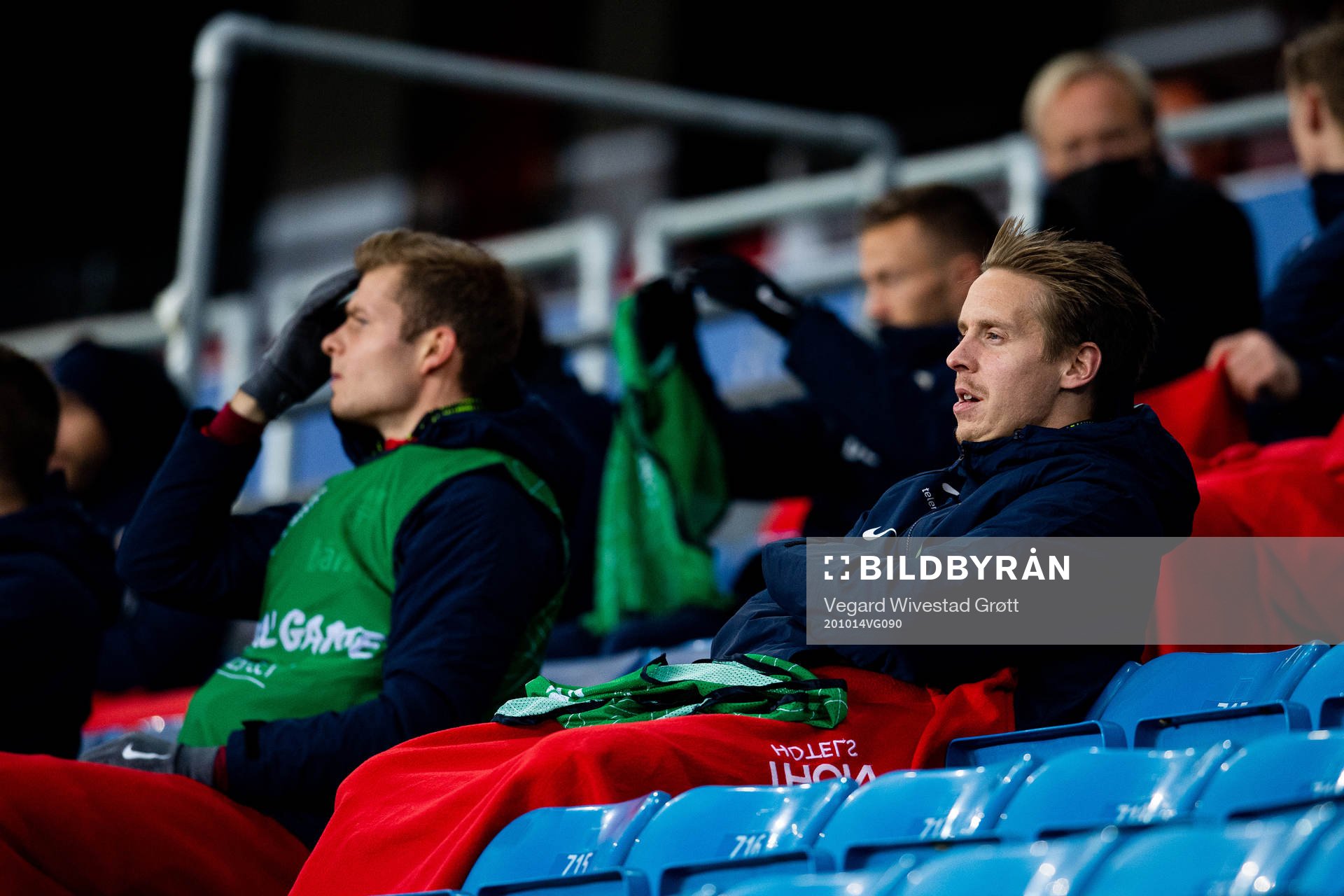 Stefan Johansen of Norway in the stands