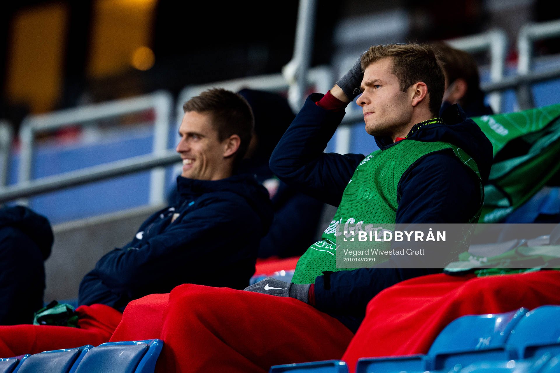Alexander Sørloth of Norway in the stands