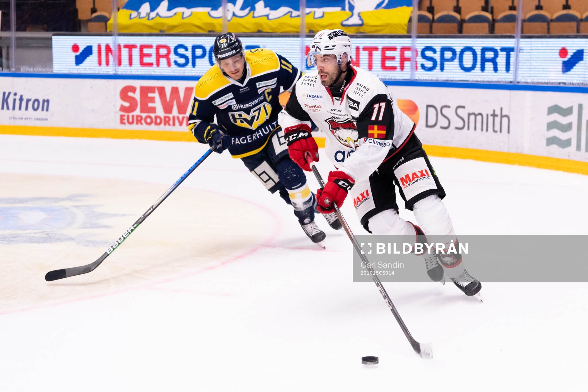 s Simon Önerud och Malmö Redhawks Markus Lauridsen