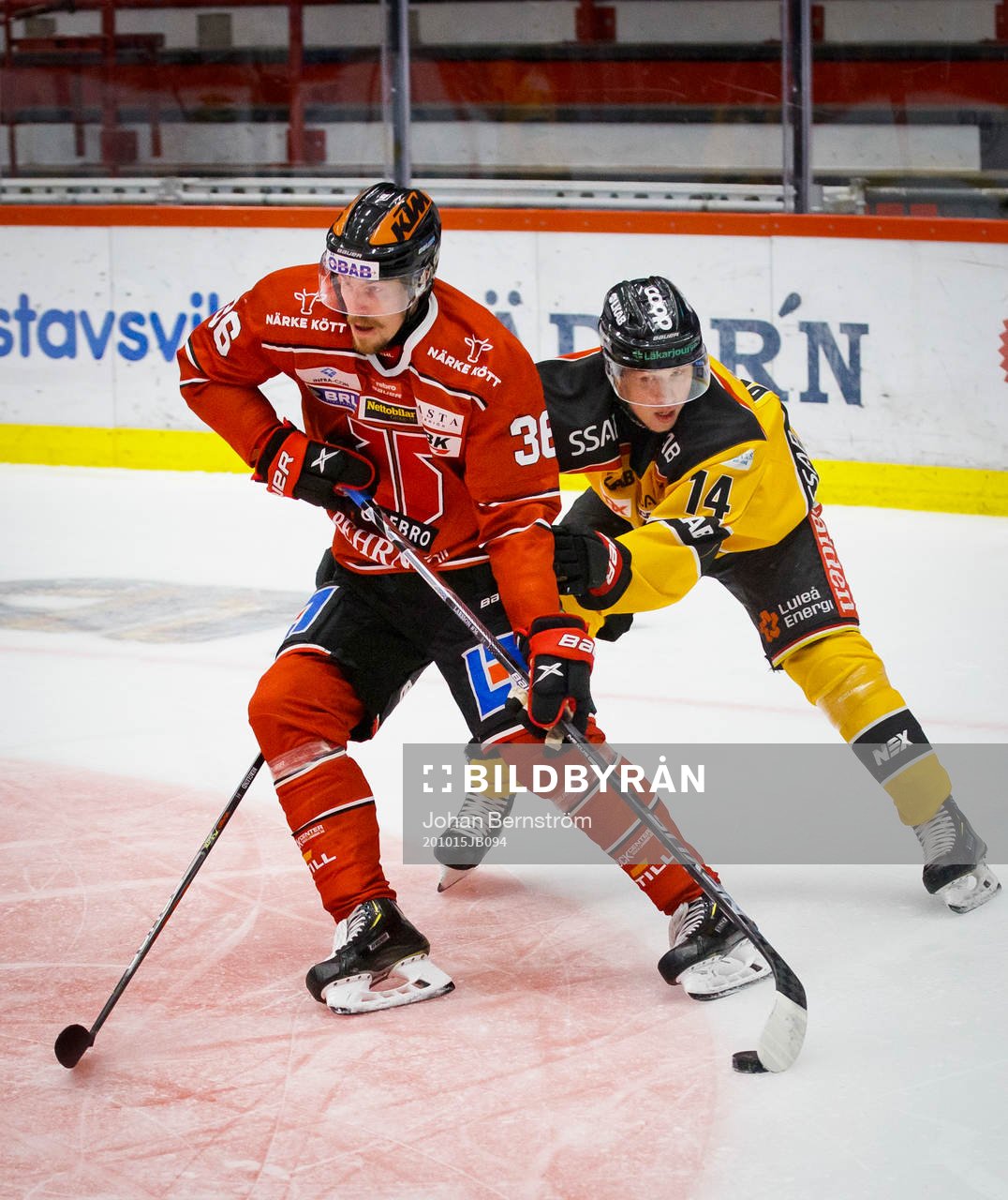 Luleås Jonas Berglund och Örebros Emil Larsson