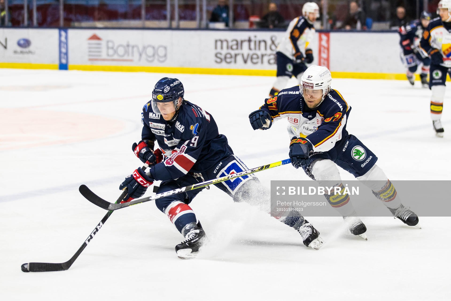 Linköpings Patrik Lundh och Djurgårdens Jesper Pettersson