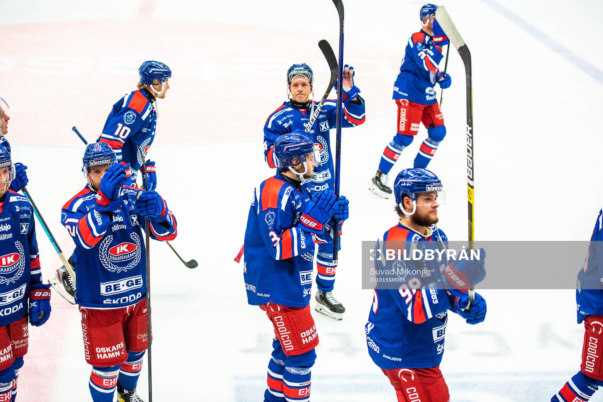 Oskarshamns spelare jublar