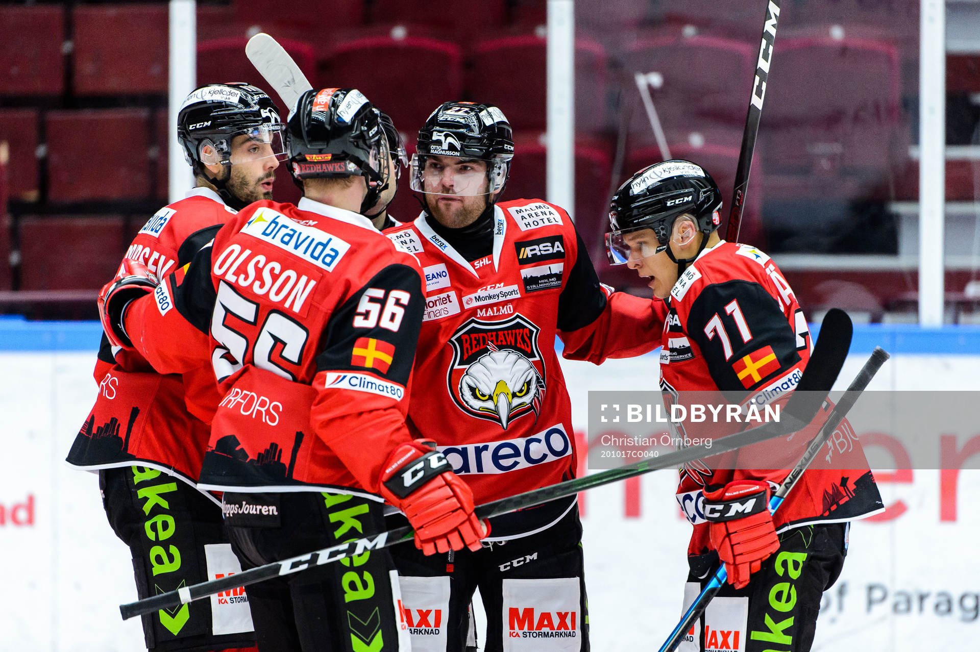 Malmö Redhawks Pontus Westerholm jublar