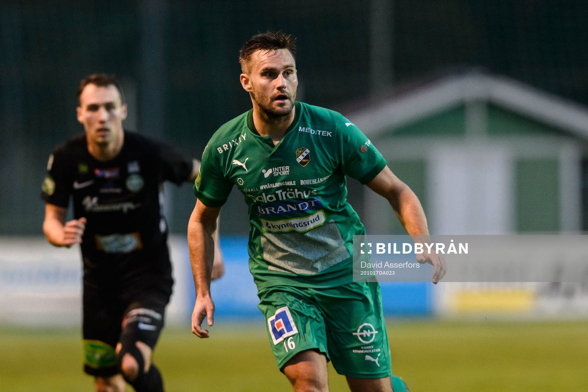 Ljungskiles Johannes Vall under fotbollsmatchen i Superettan mellan Ljungskile och Västerås SK den 17 oktober 2020 i Ljungskile.