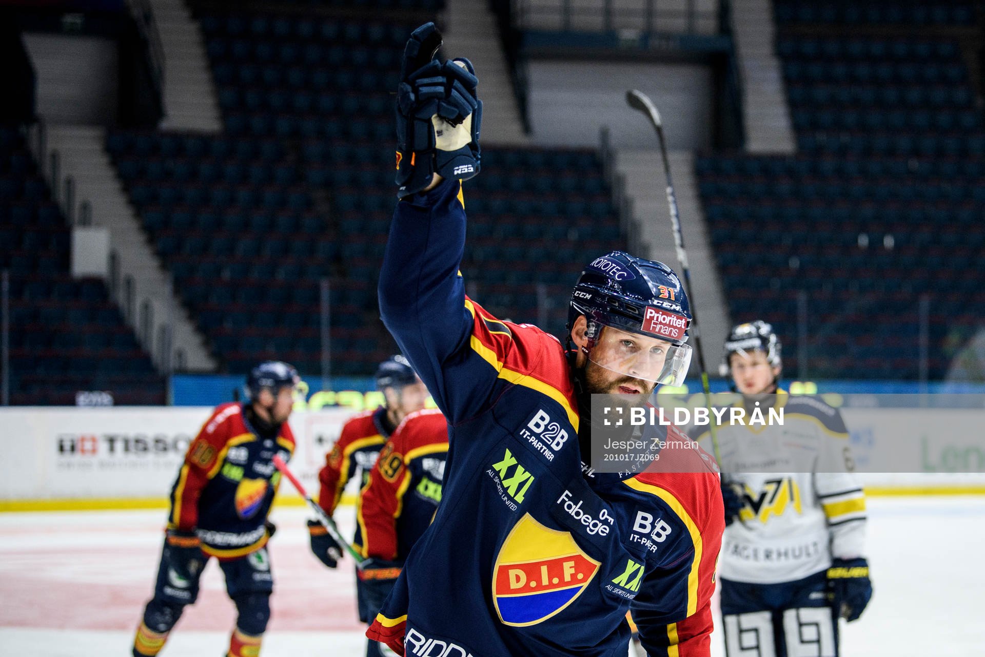 Djurgårdens Dick Axelsson jublar
