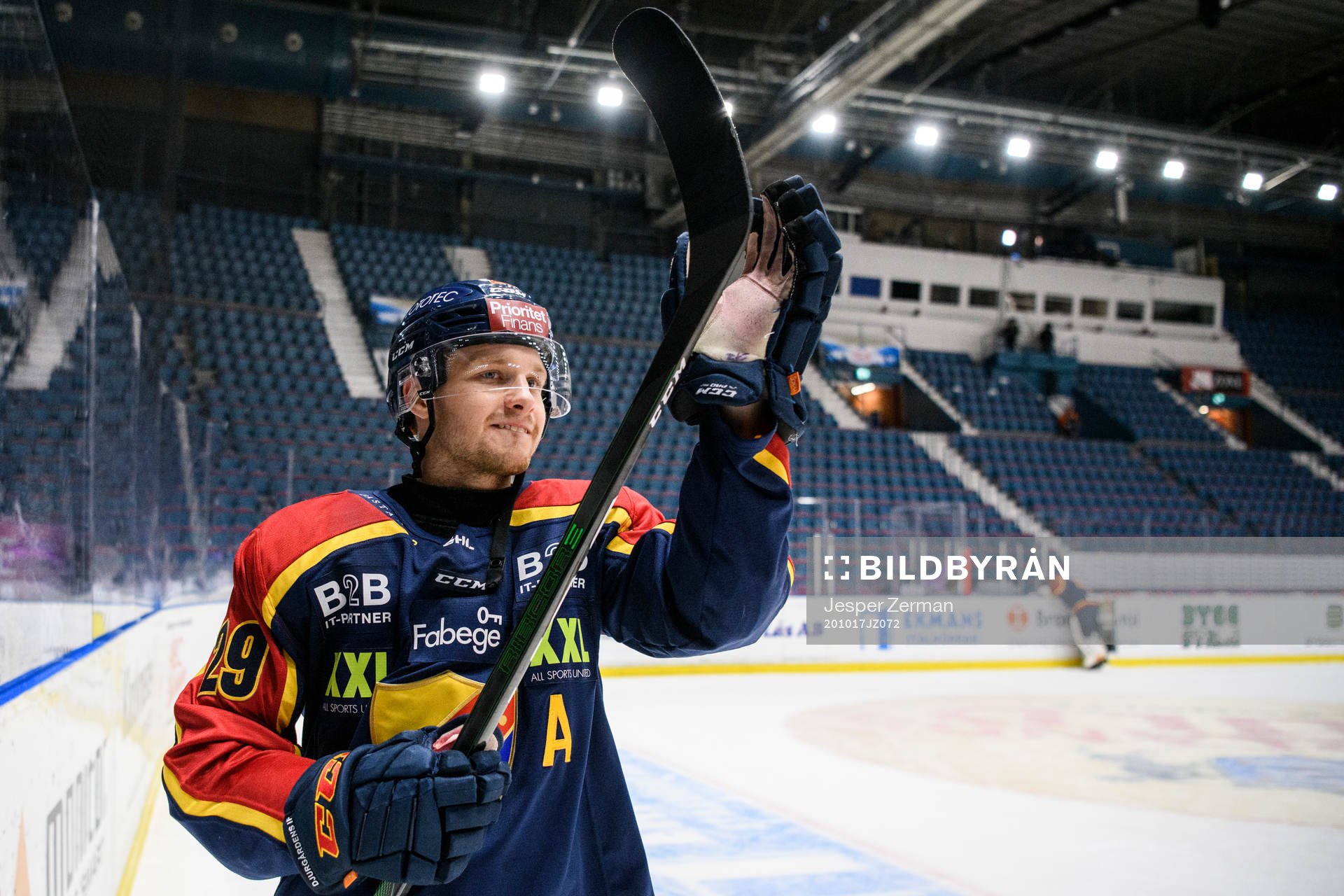 Djurgårdens Sebastian Strandberg jublar