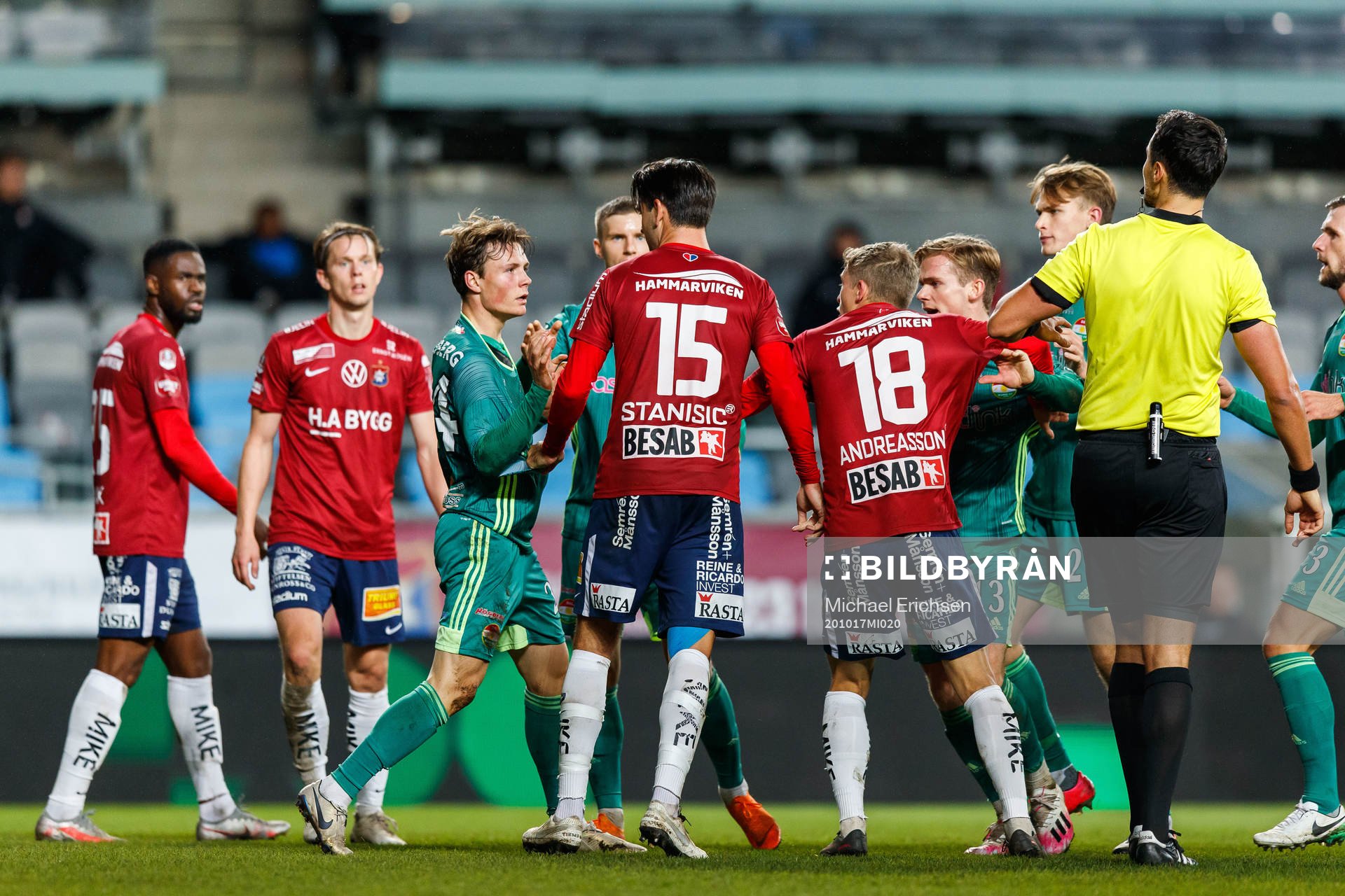 Örgrytes Oliver Stanisic i bråk med Dalkurds Filip
