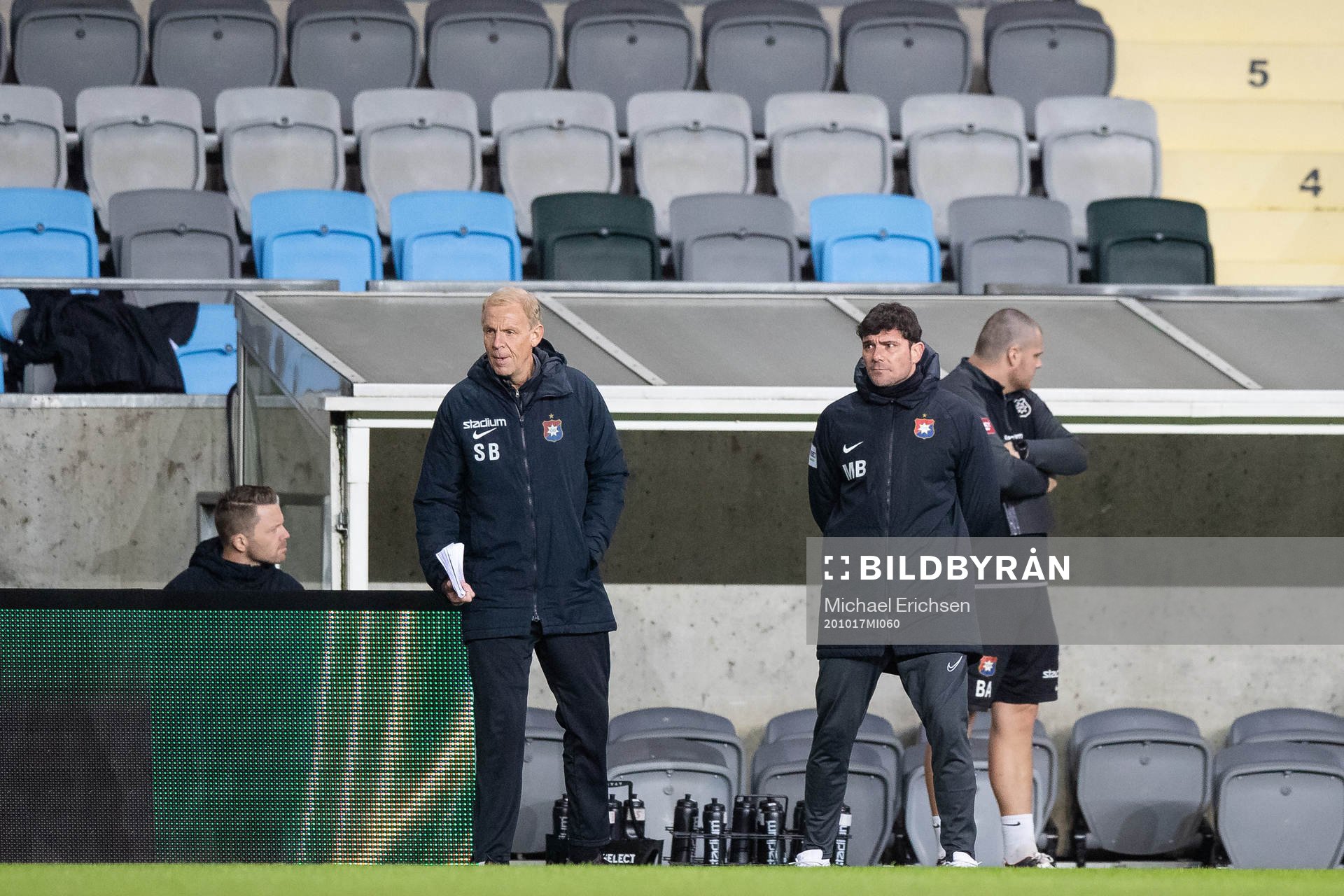Örgrytes tränare Sören Börjesson och  Miguel Beas