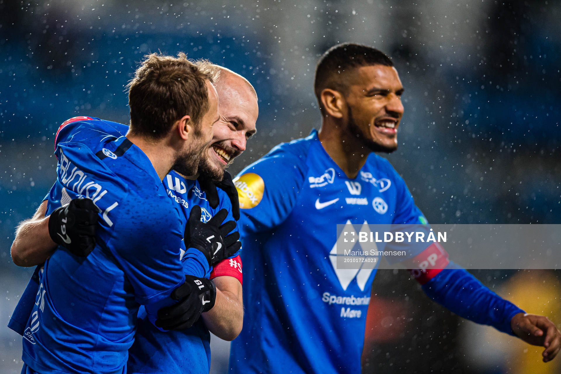 Eirik Hestad of Molde celebrates after scoring the 3-1 goal during the Eliteserien match between Molde and Bodø/Glimt on October 17, 2020 in Molde.