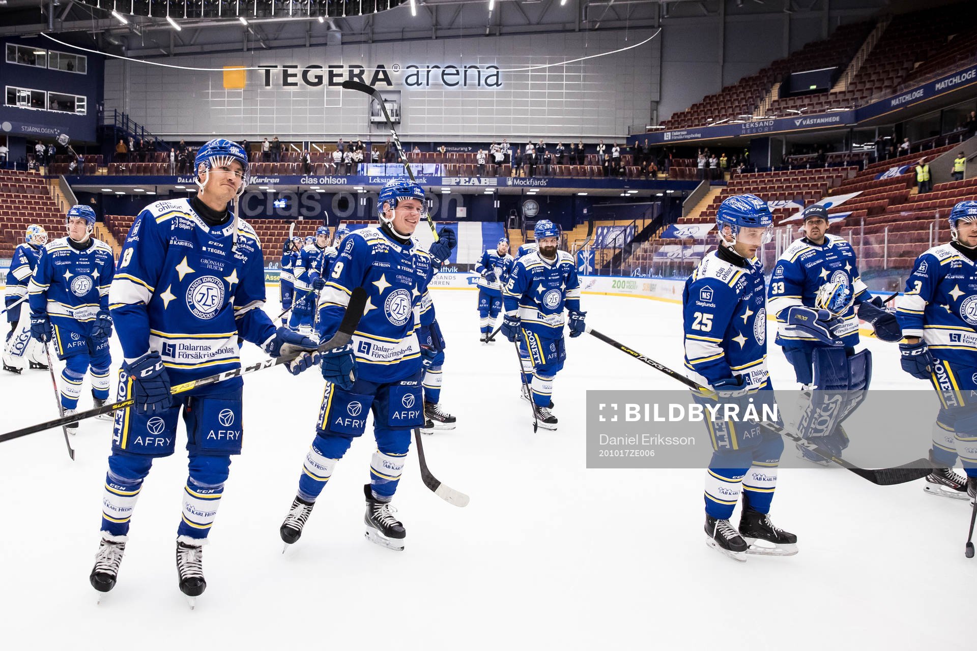 Leksands spelarna jublar