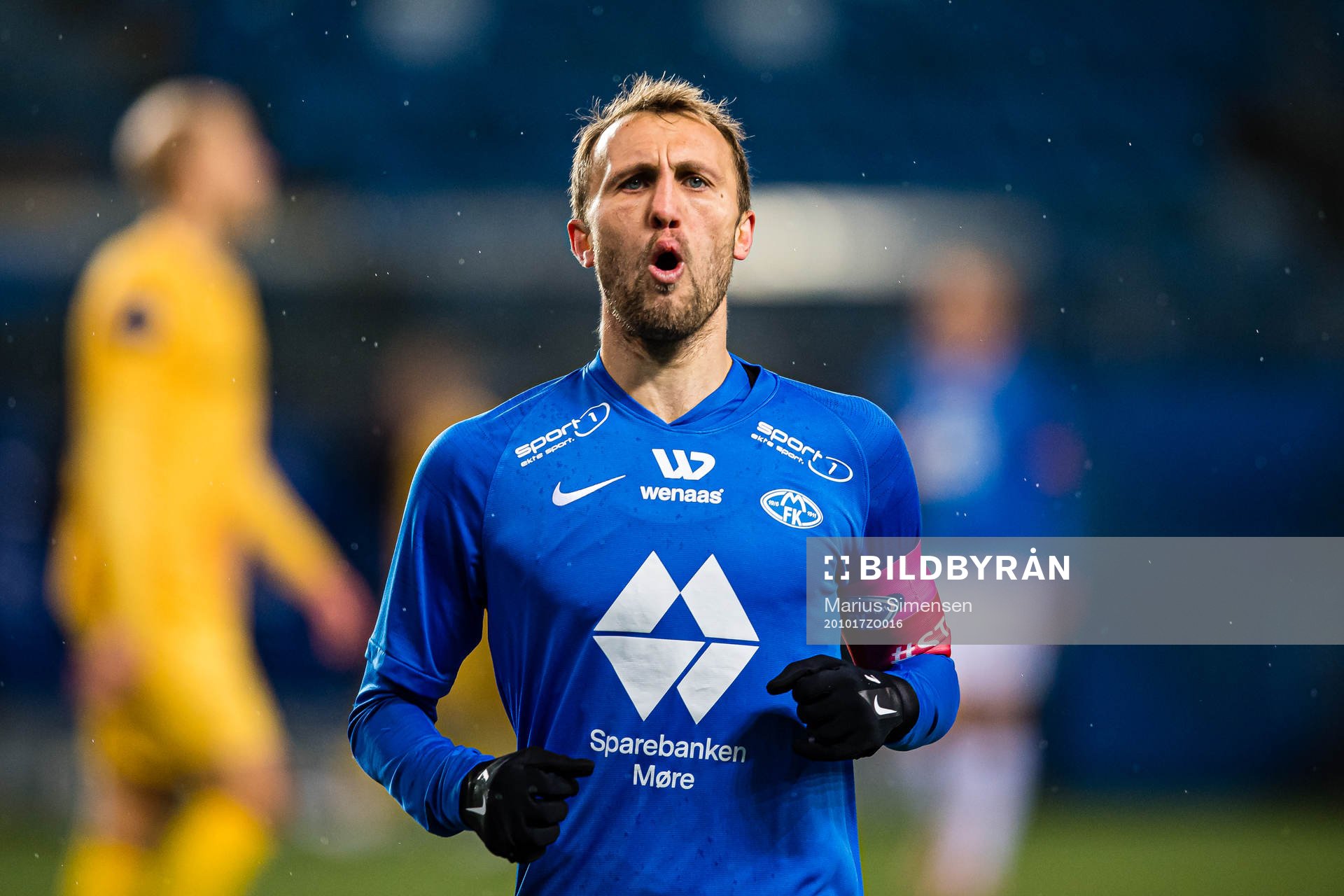 Magnus Wolff Eikrem of Molde celebrates