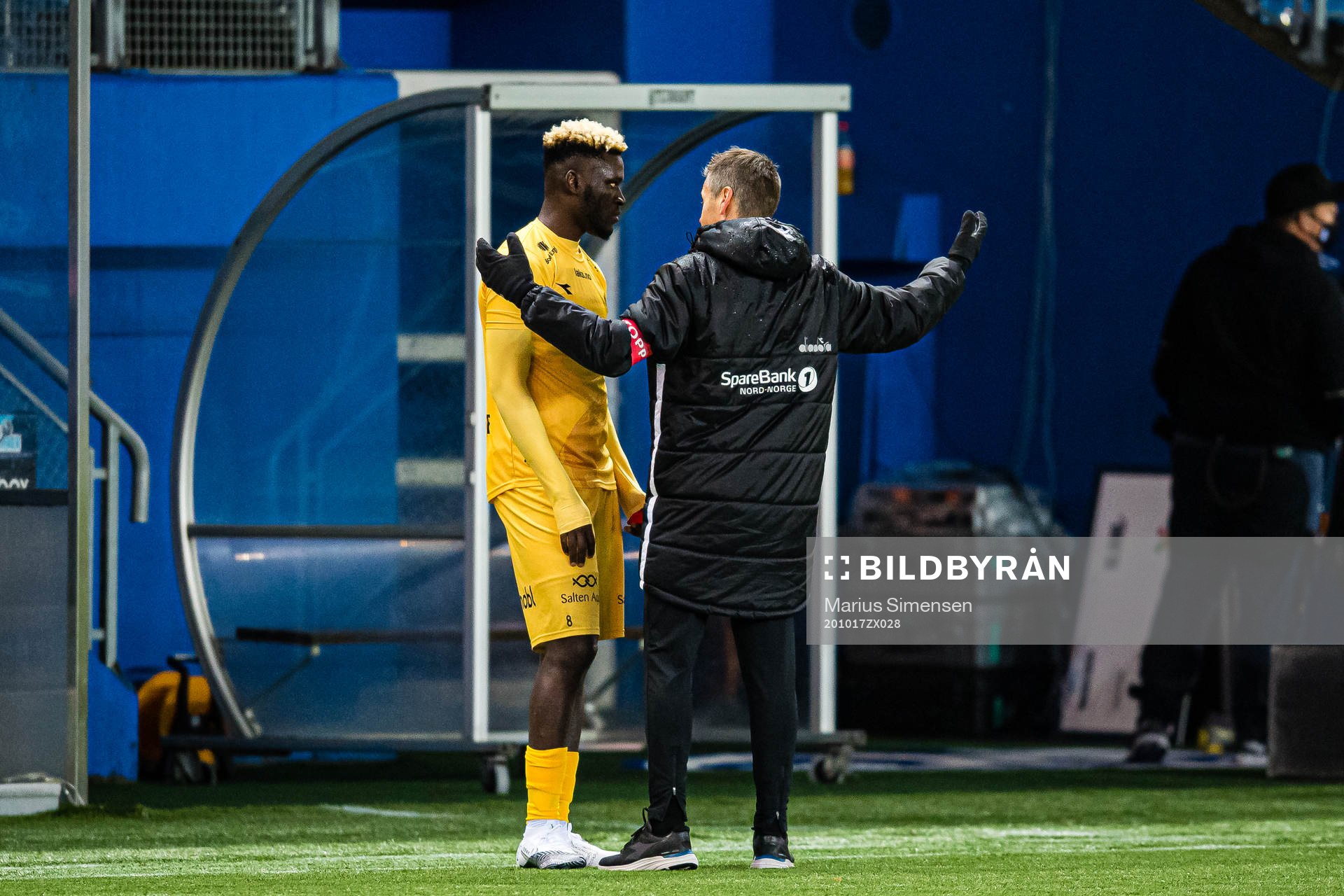 Victor Okoh Boniface of Bodø/Glimt and Kjetil Knutsen,