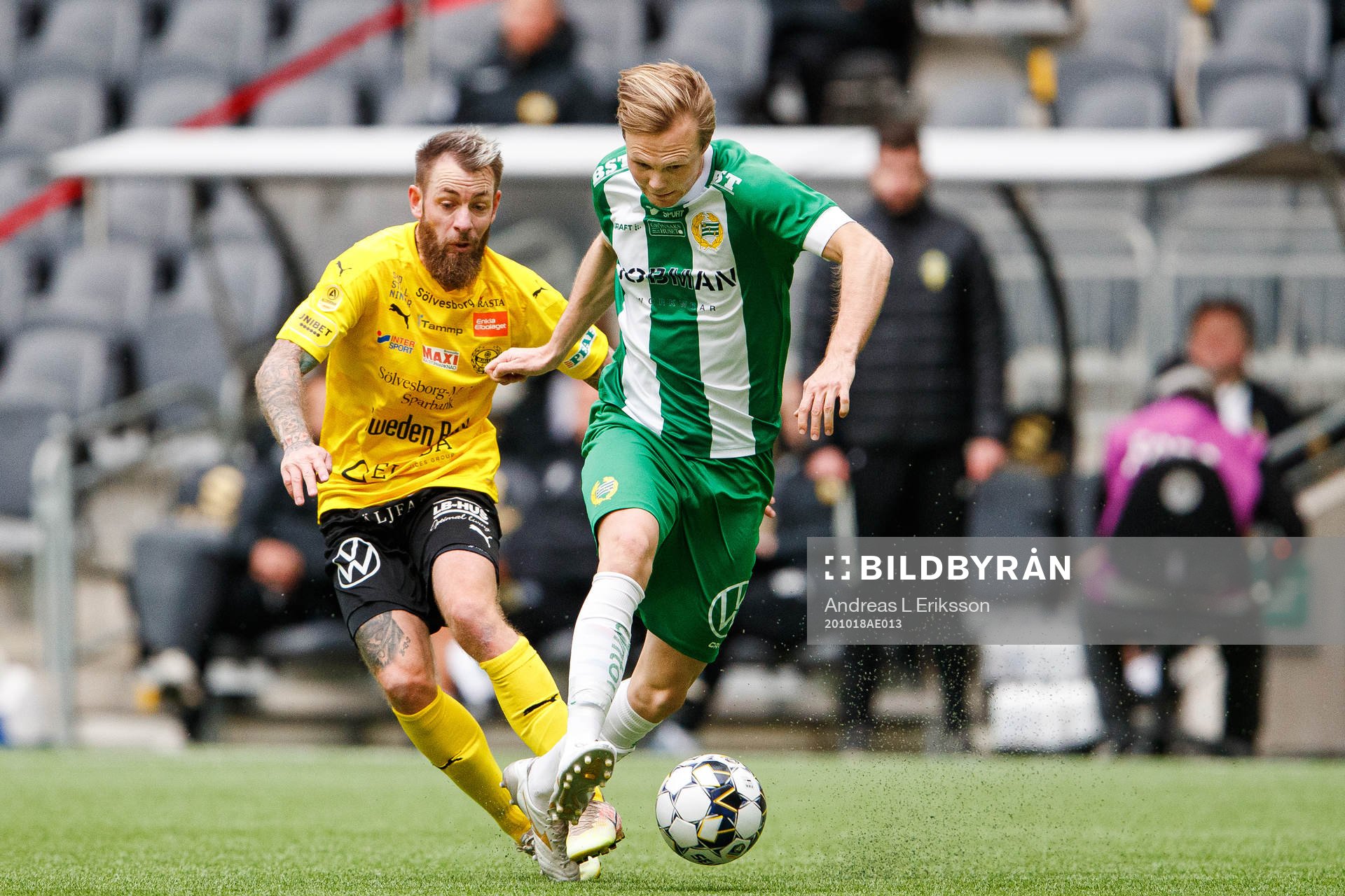 Mjällbys Martin Spelmann och Hammarbys Tim Söderström