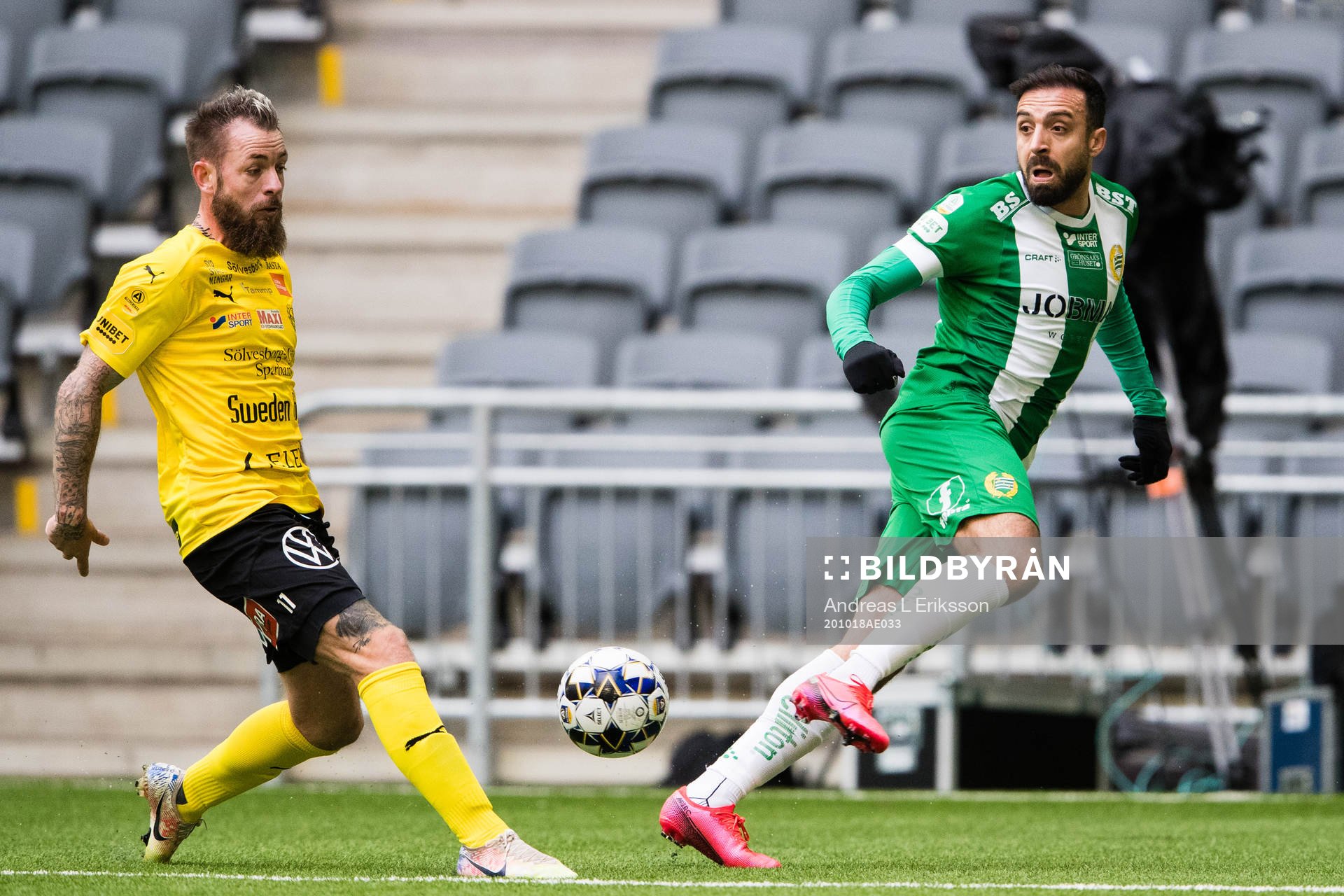 under fotbollsmatchen i Allsvenskan mellan Hammarby och
