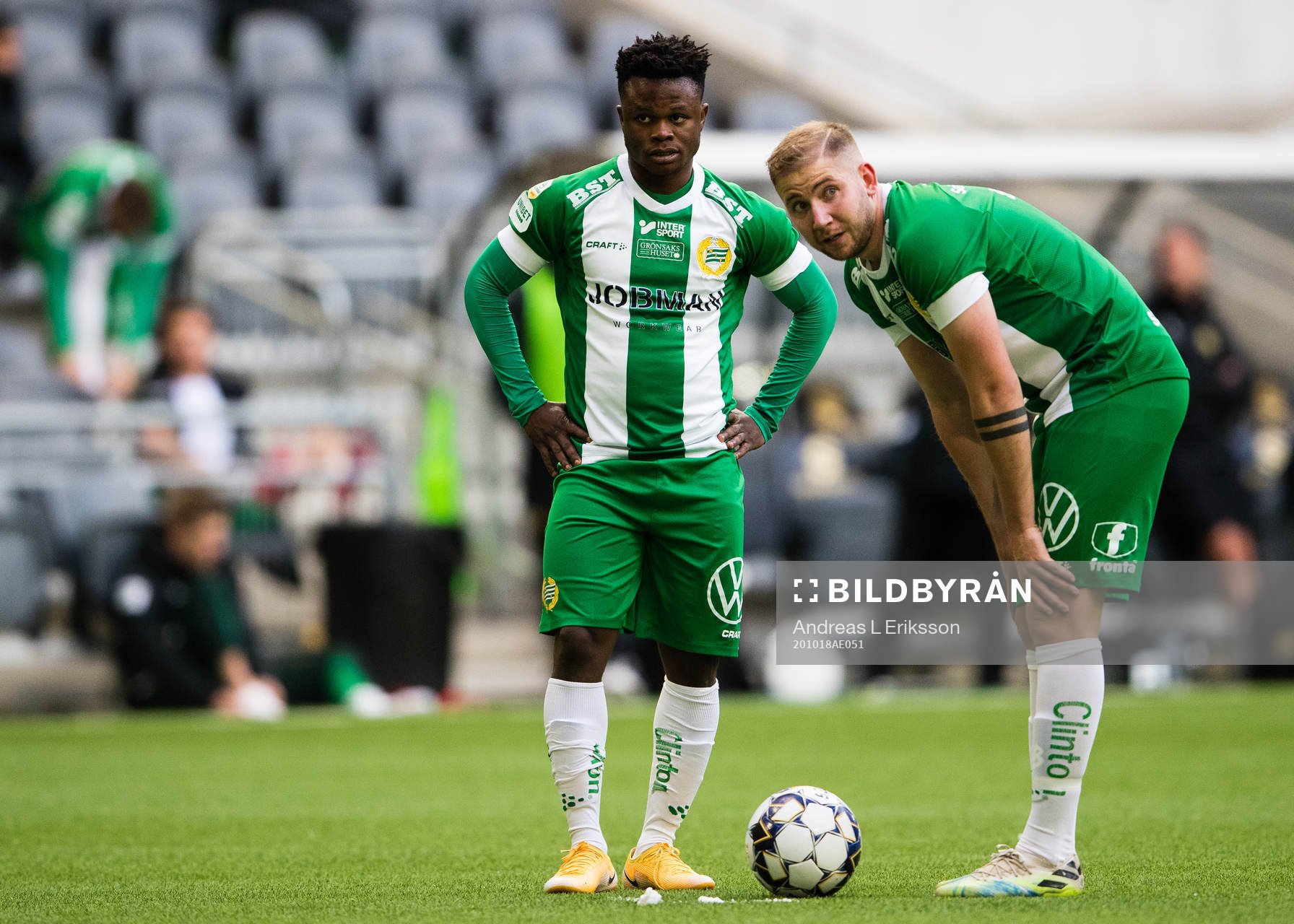 Hammarbys Akinkunmi Amoo och Darijan Bojanic