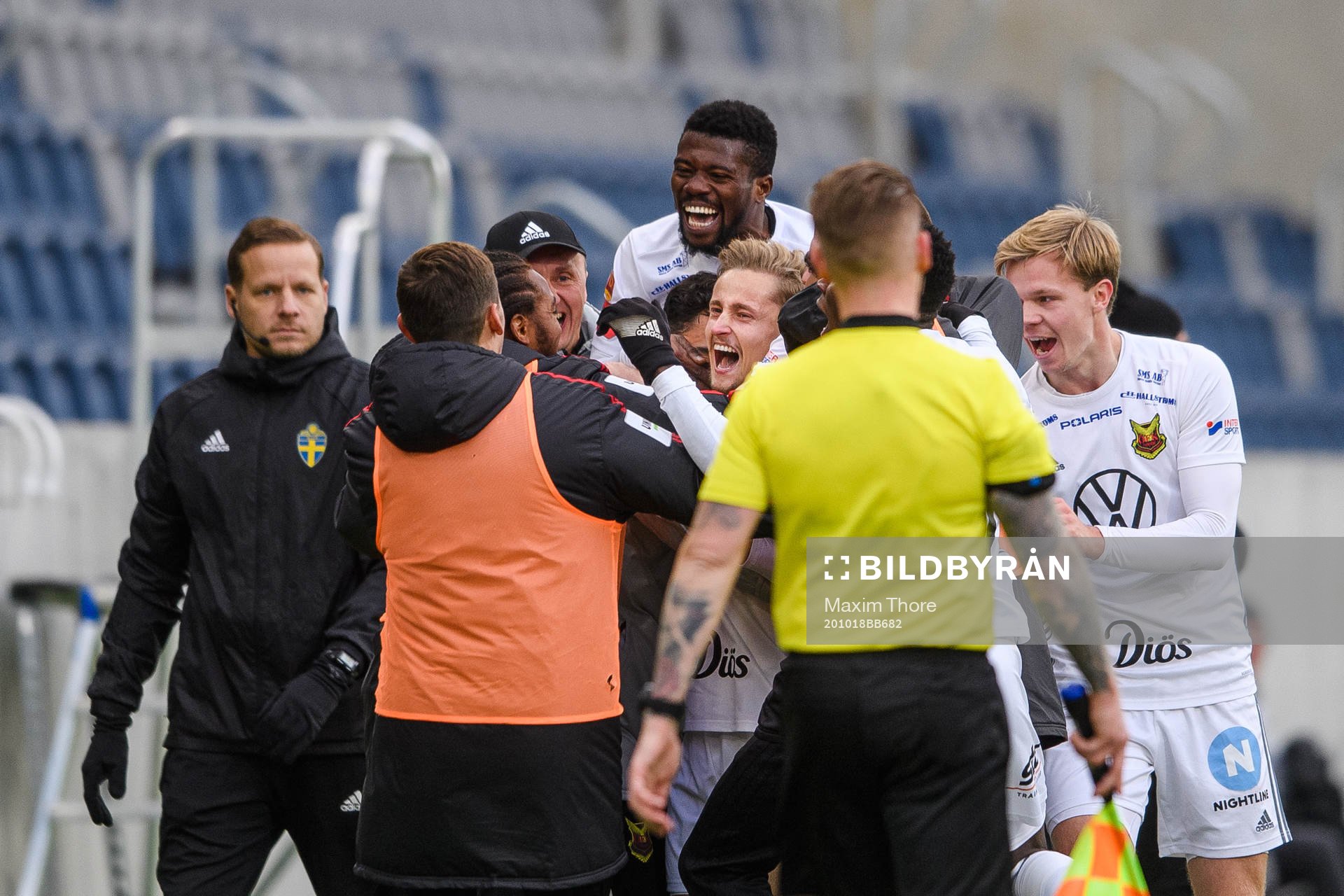 Östersunds Henrik Bellman jublar