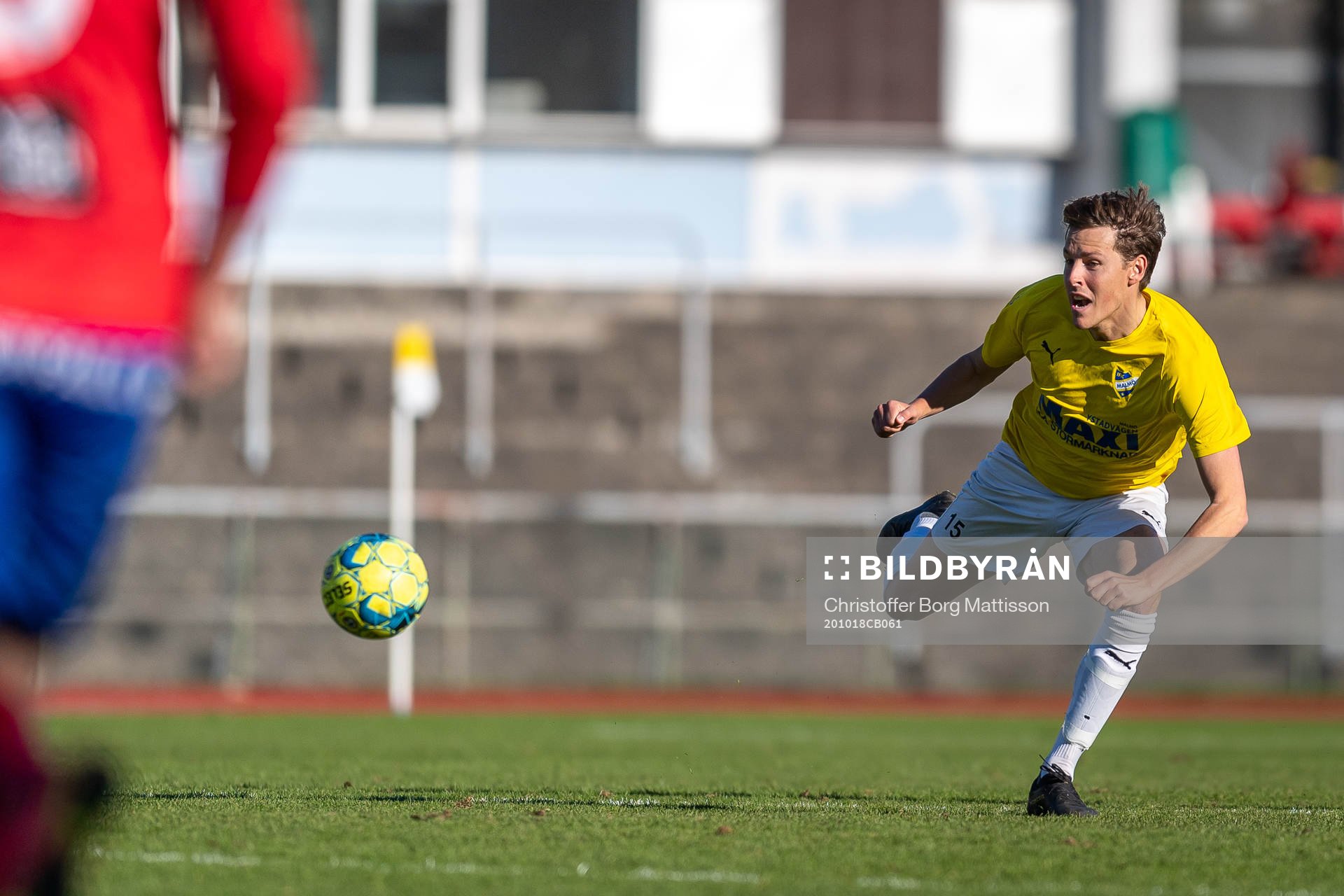 IFK Malmös Henrik Ahlberg under fotbollsmatchen i Division 2 Västra Götaland mellan IFK Malmö och Varbergs GIF den 18 oktober 2020 i Malmö.