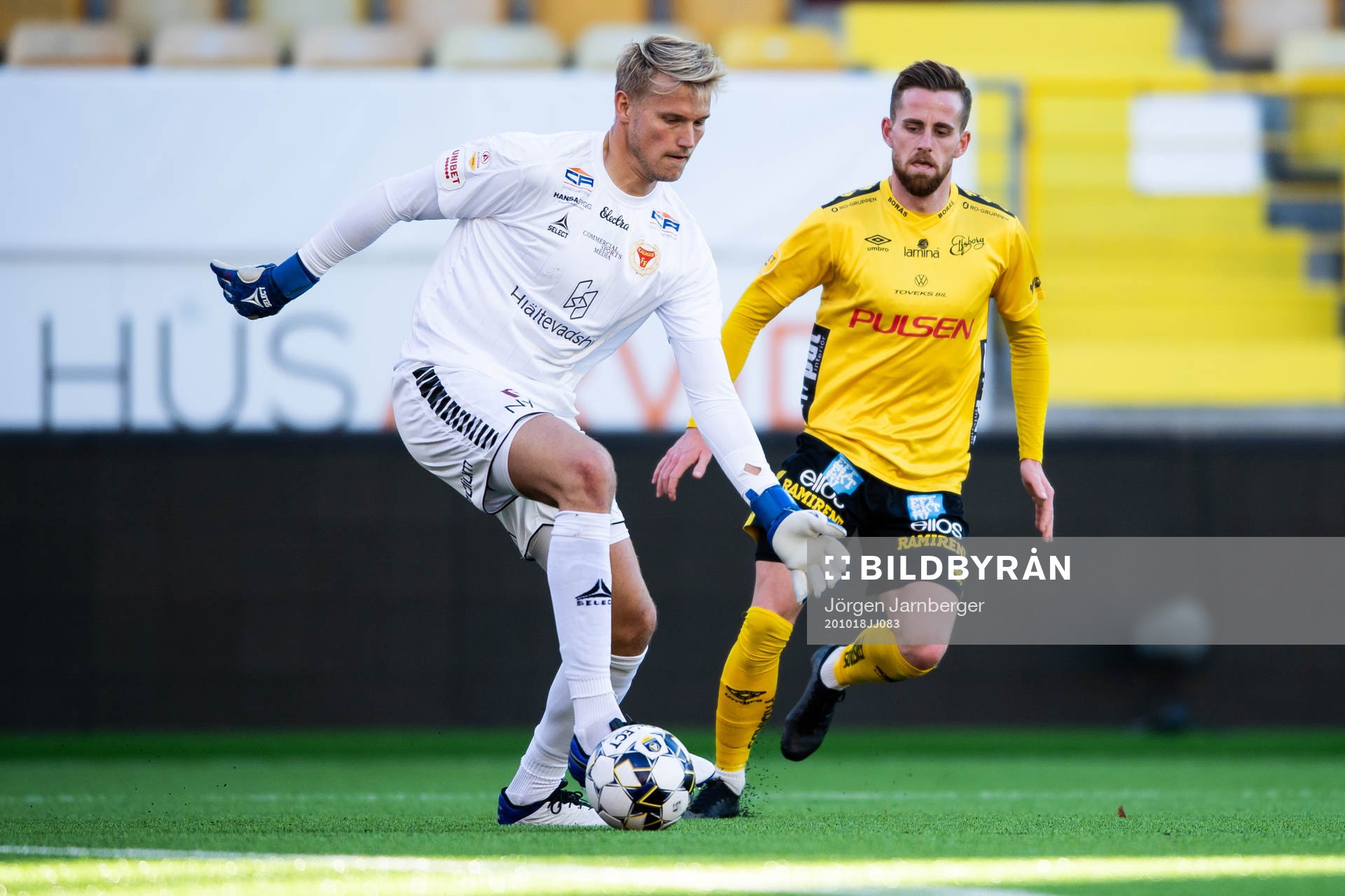 Kalmars målvakt Ole Söderberg och Elfsborgs Rasmus Alm