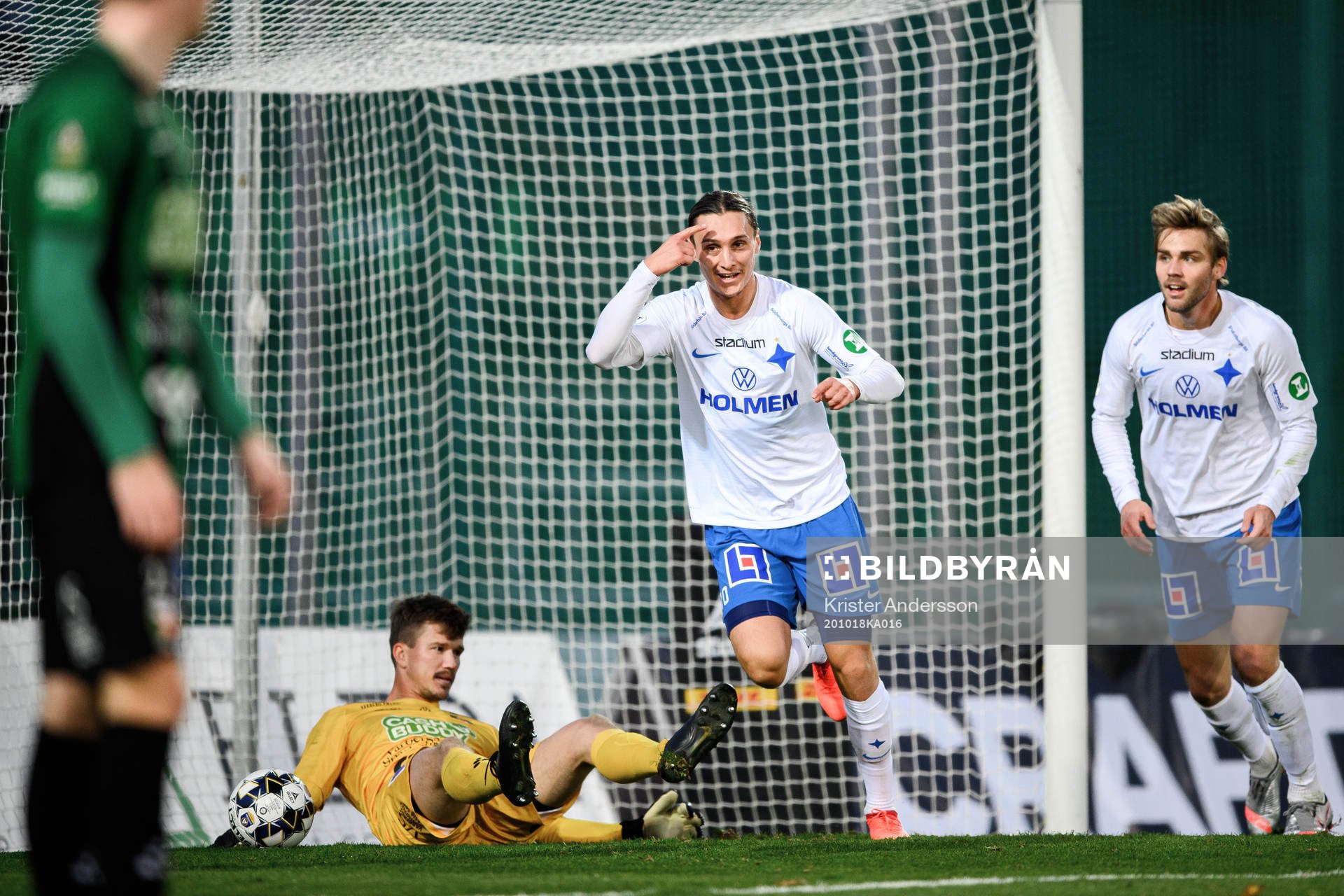 IFK Norrköpings Jonathan Levi och Christoffer Nyman jublar