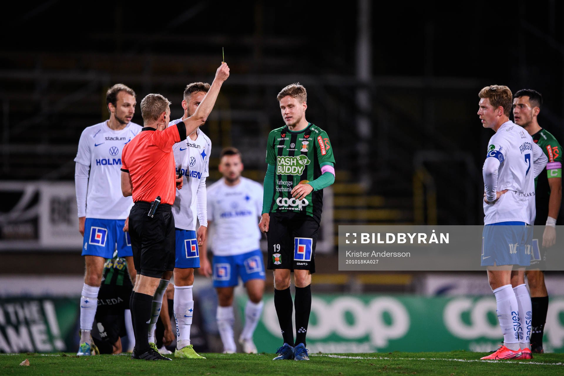 Varbergs Gustav Norlin får en varning