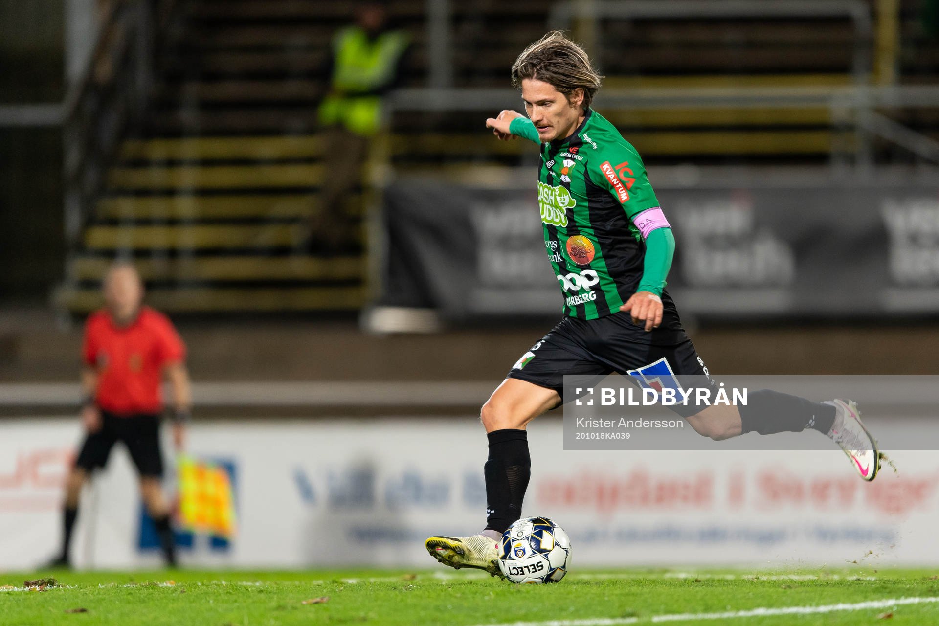 Varbergs Monday Samuel under fotbollsmatchen i Allsvenskan mellan Varberg och IFK Norrköping den 18 oktober 2020 i Varberg.