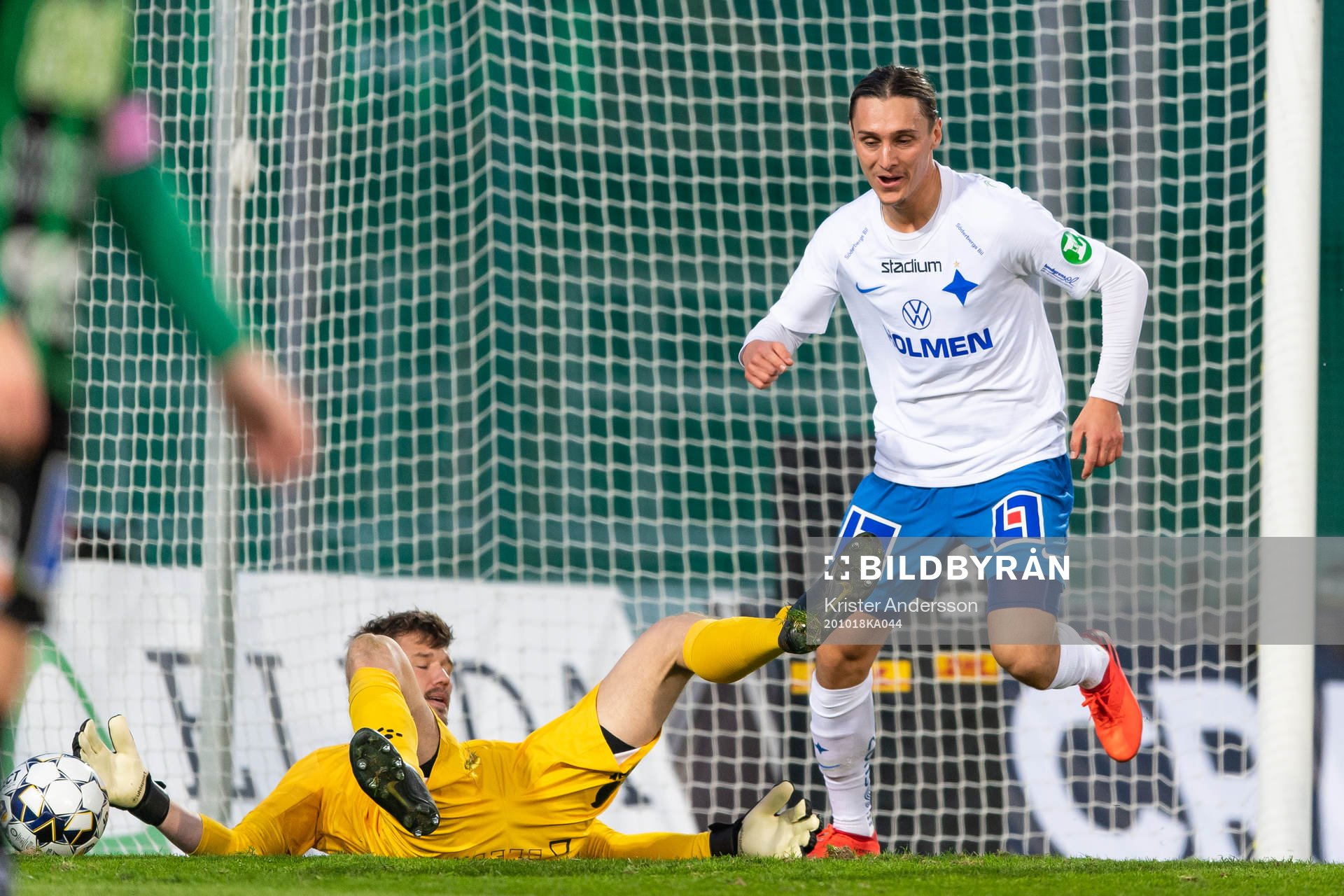 IFK Norrköpings Jonathan Levi jublar under fotbollsmatchen i Allsvenskan mellan Varberg och IFK Norrköping den 18 oktober 2020 i Varberg.