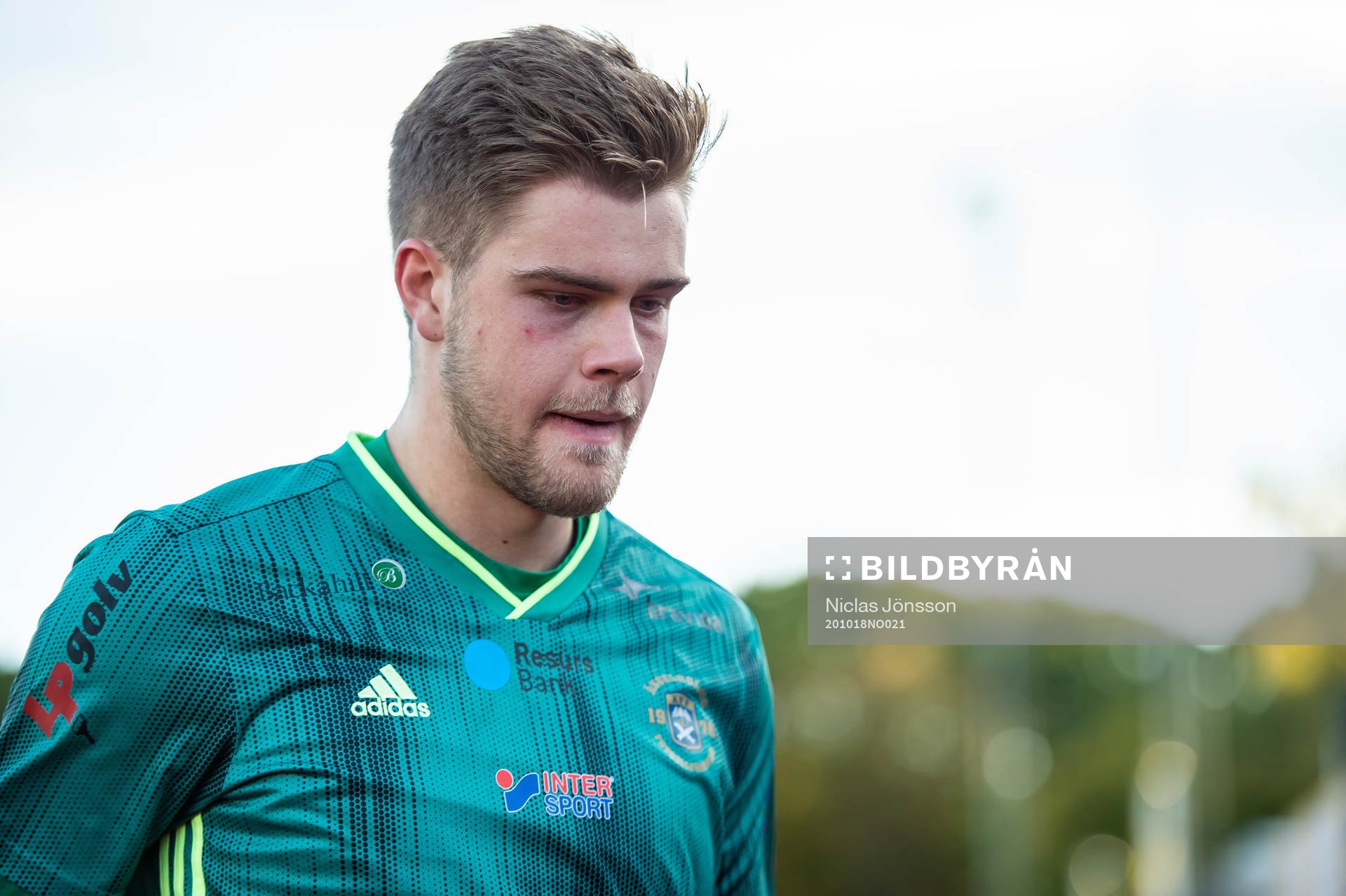 Ängelholms målvakt Robin Streifert deppar