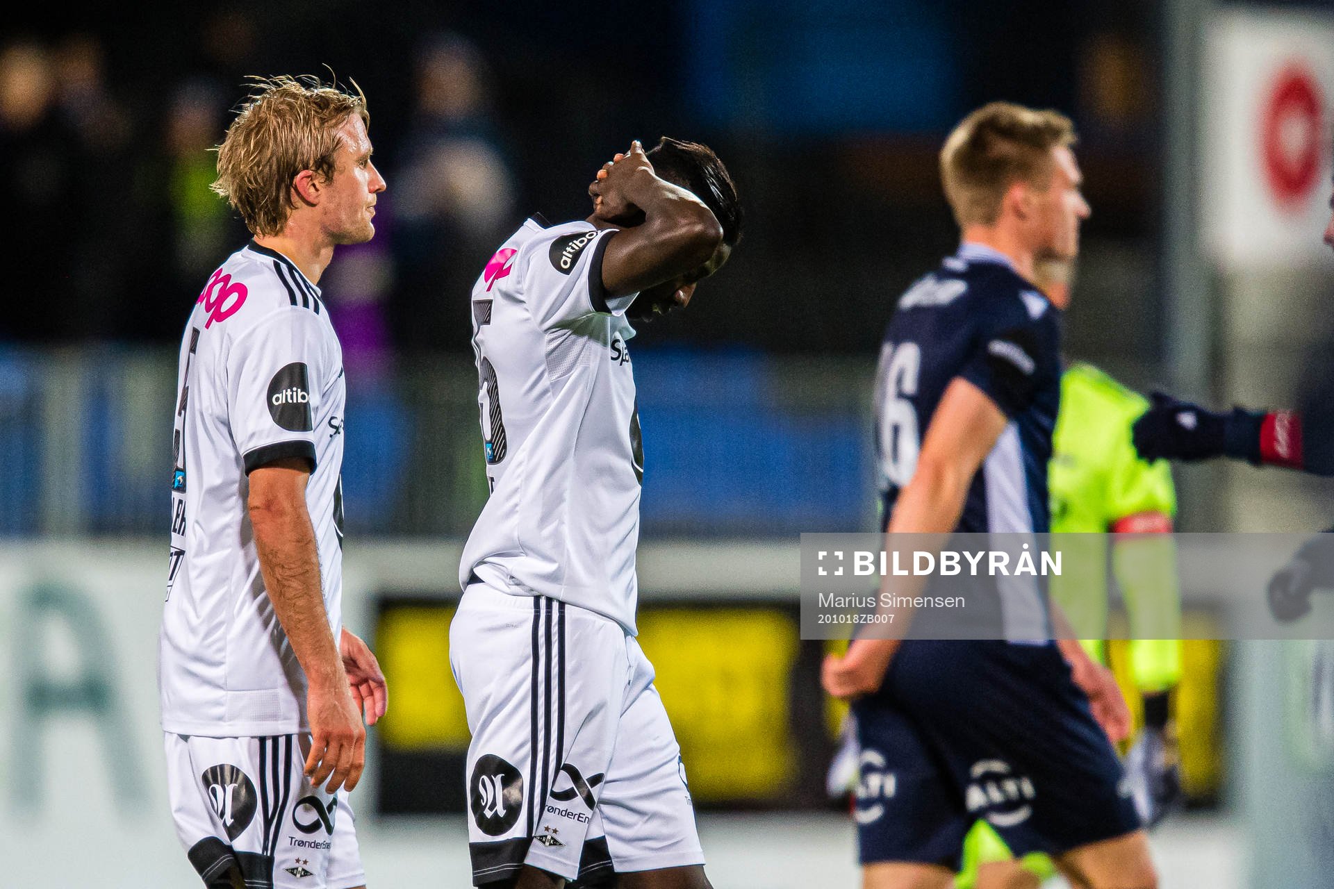 Per Ciljan Skjelbred and Pa Momodou Konate of Rosenborg