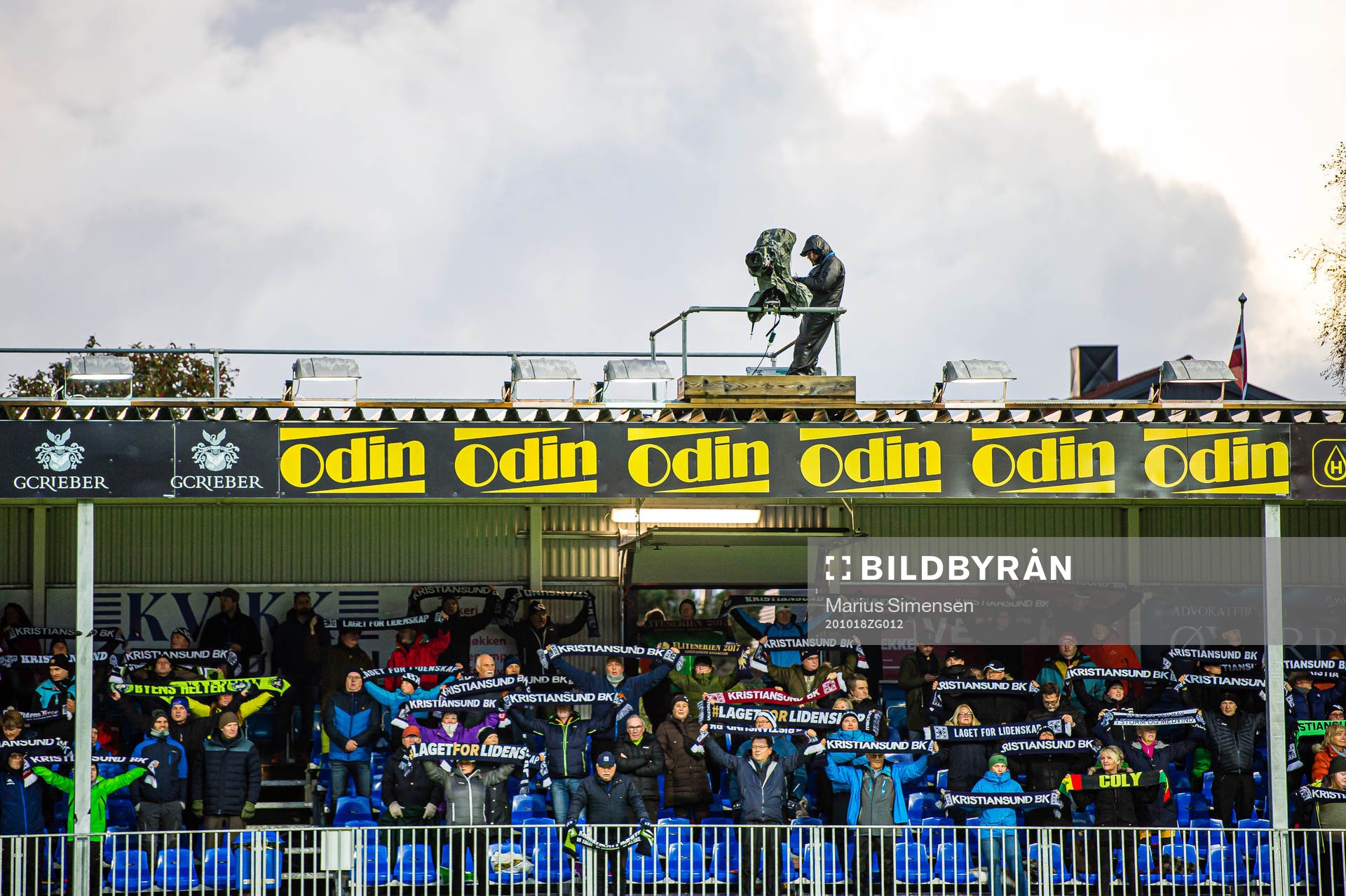 Spectators in the stands
